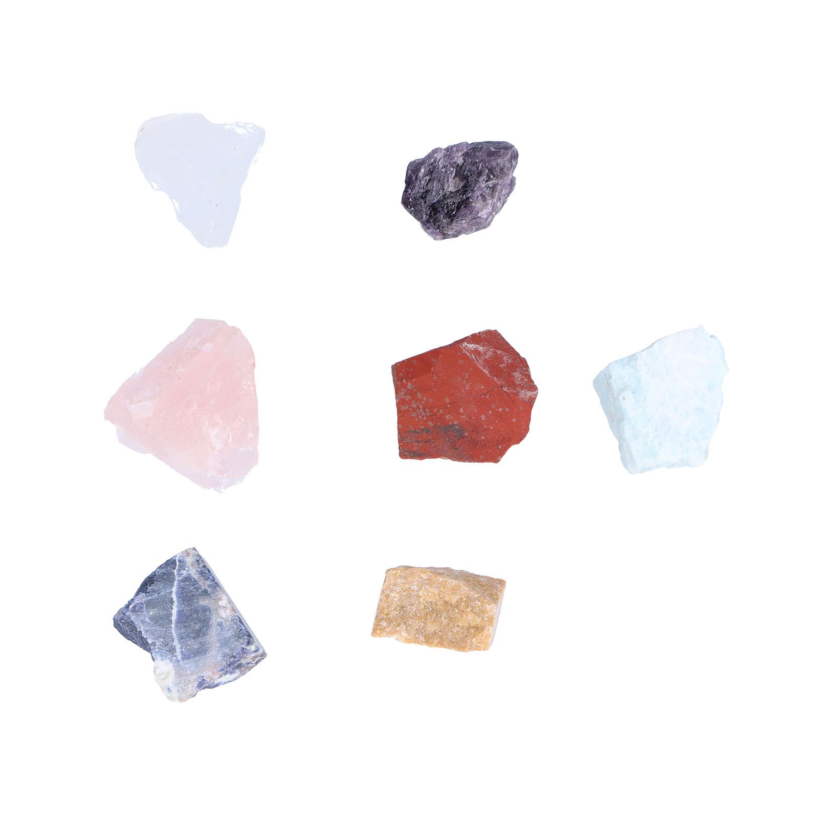 7Pcs Crystal Gemstones Healing Crystal Chakra Balance Stone Set with Storage Bag for Home Office - Image 8