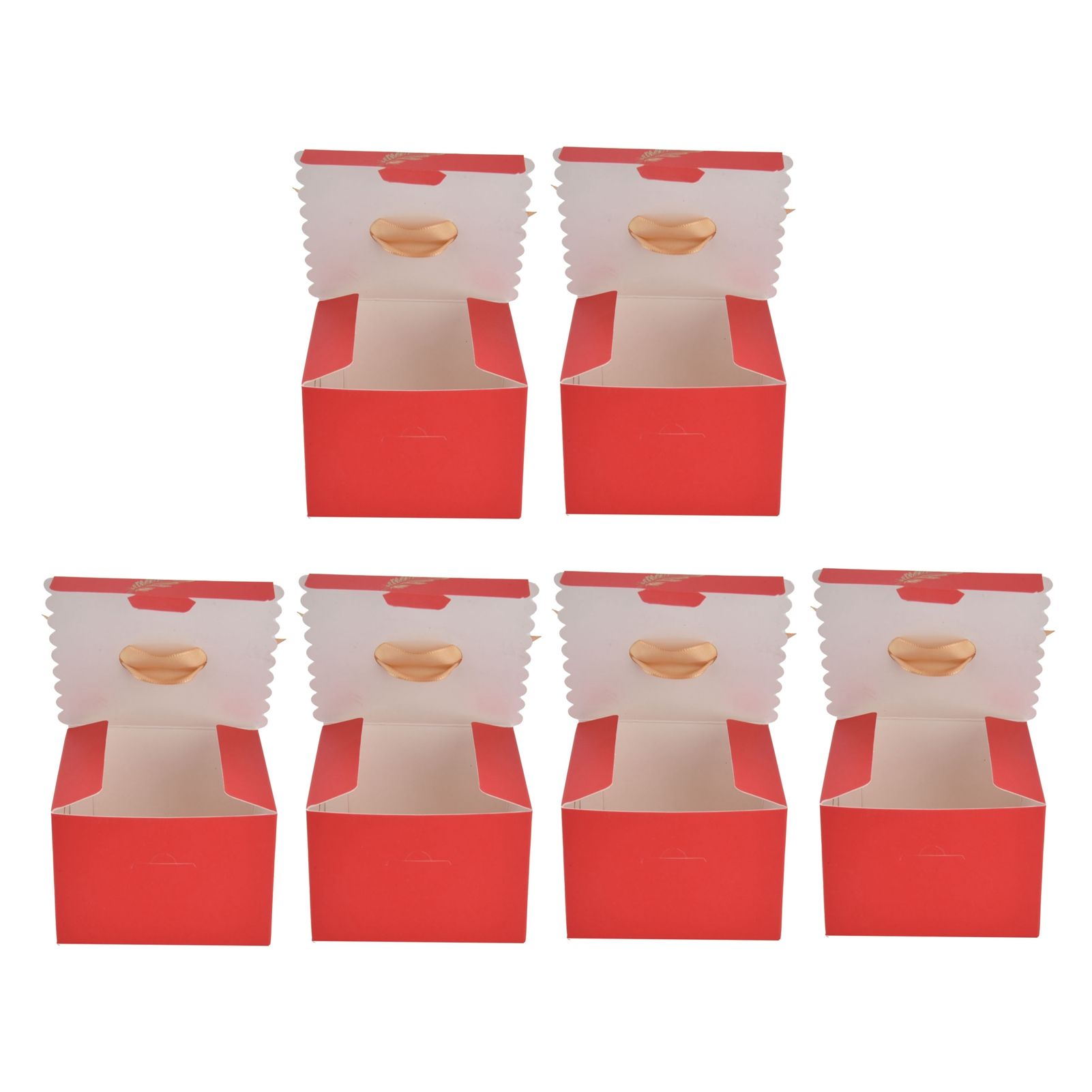 50Pcs Square Wedding Candy Box with Golden Ribbon Innovative Paperboard Box for Party AnniversaryL Red Gold Feather - Image 7