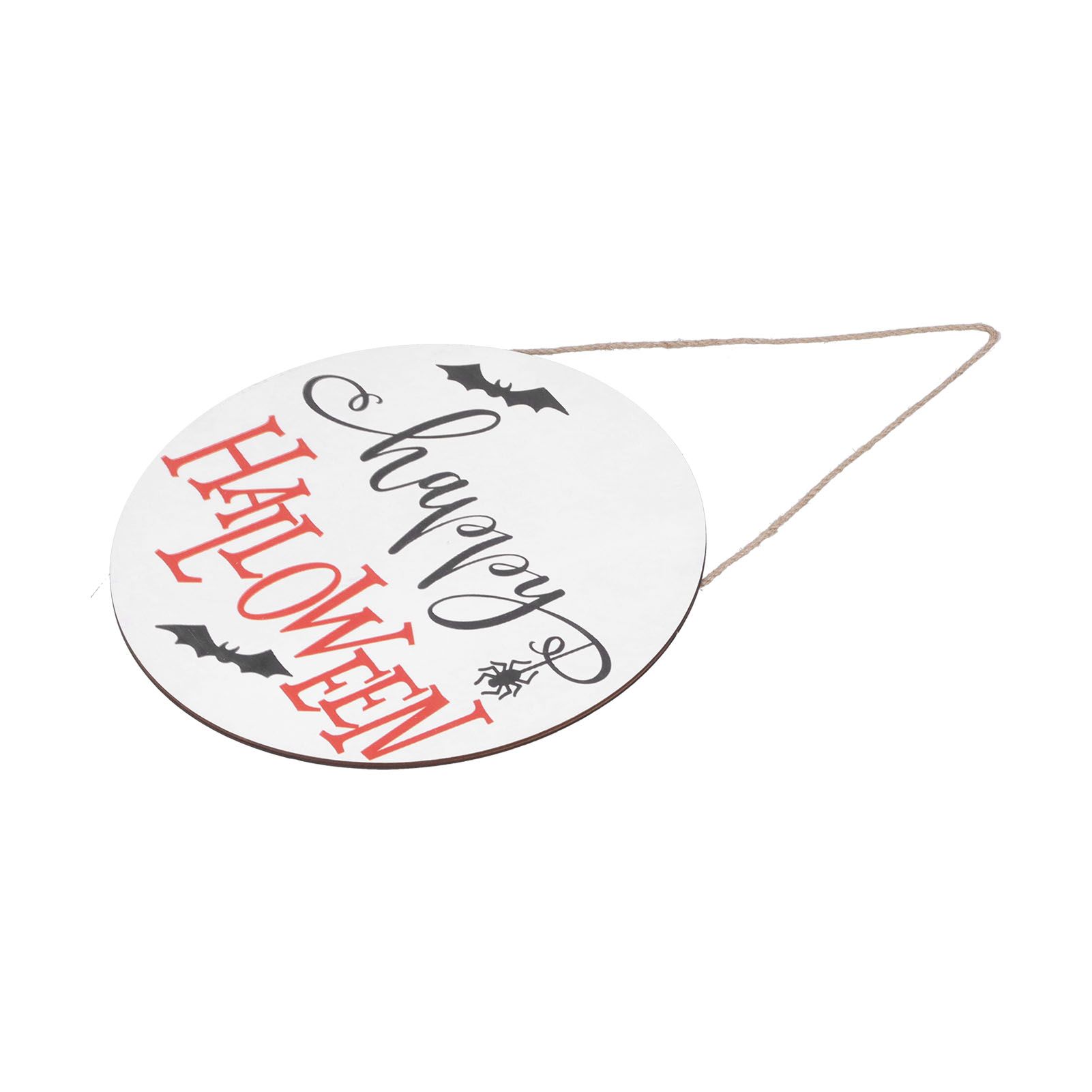 Spider Bat Design Wooden Welcome Sign Hanging Front Door Sign Board for Home FestivalWithout Bowknot - Image 3