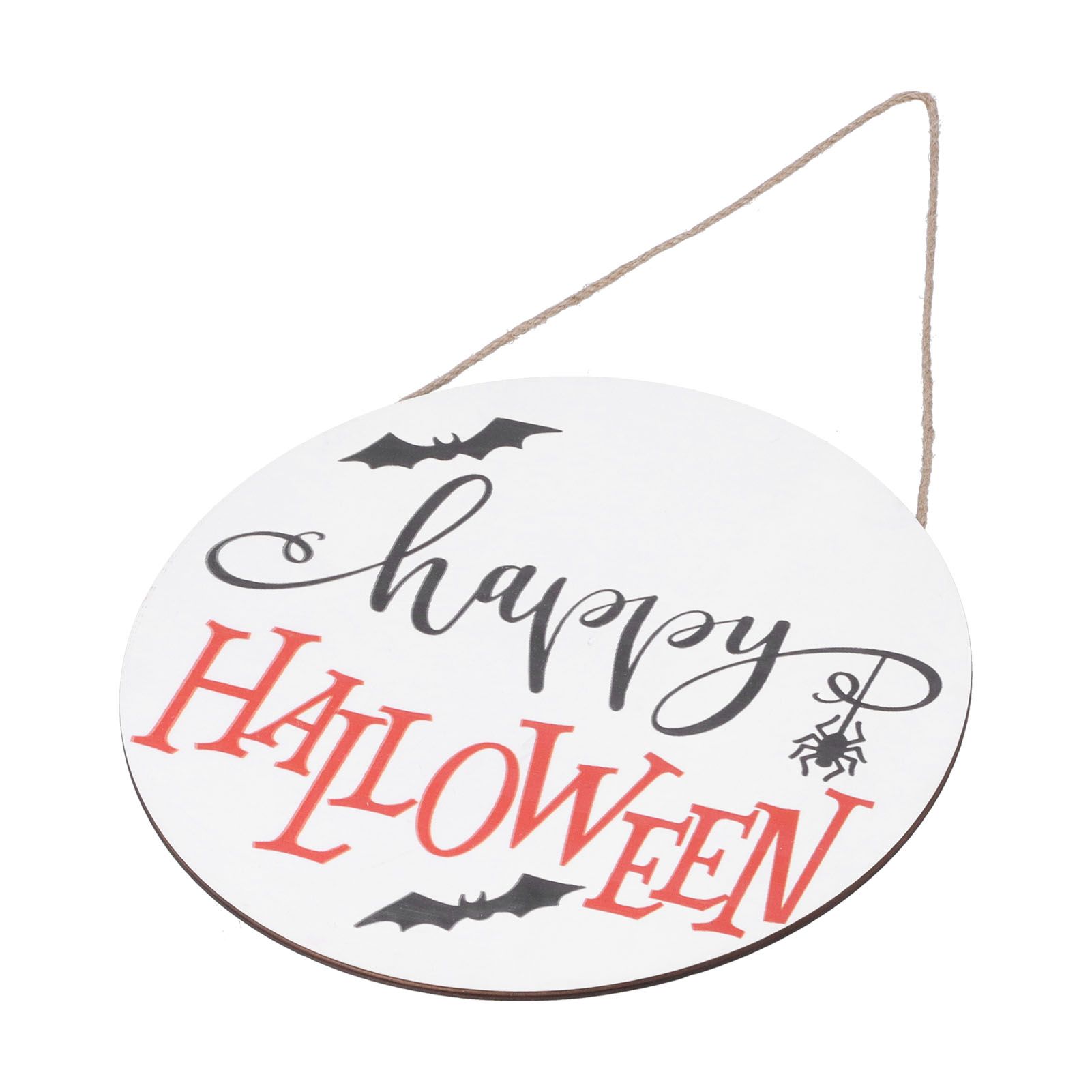 Spider Bat Design Wooden Welcome Sign Hanging Front Door Sign Board for Home FestivalWithout Bowknot - Image 4