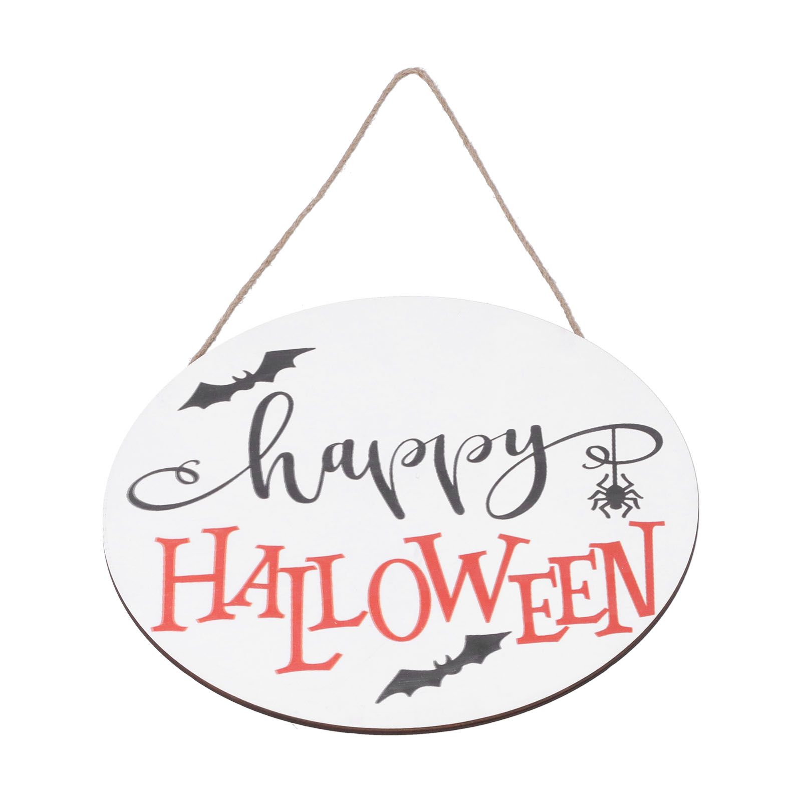 Spider Bat Design Wooden Welcome Sign Hanging Front Door Sign Board for Home FestivalWithout Bowknot - Image 5