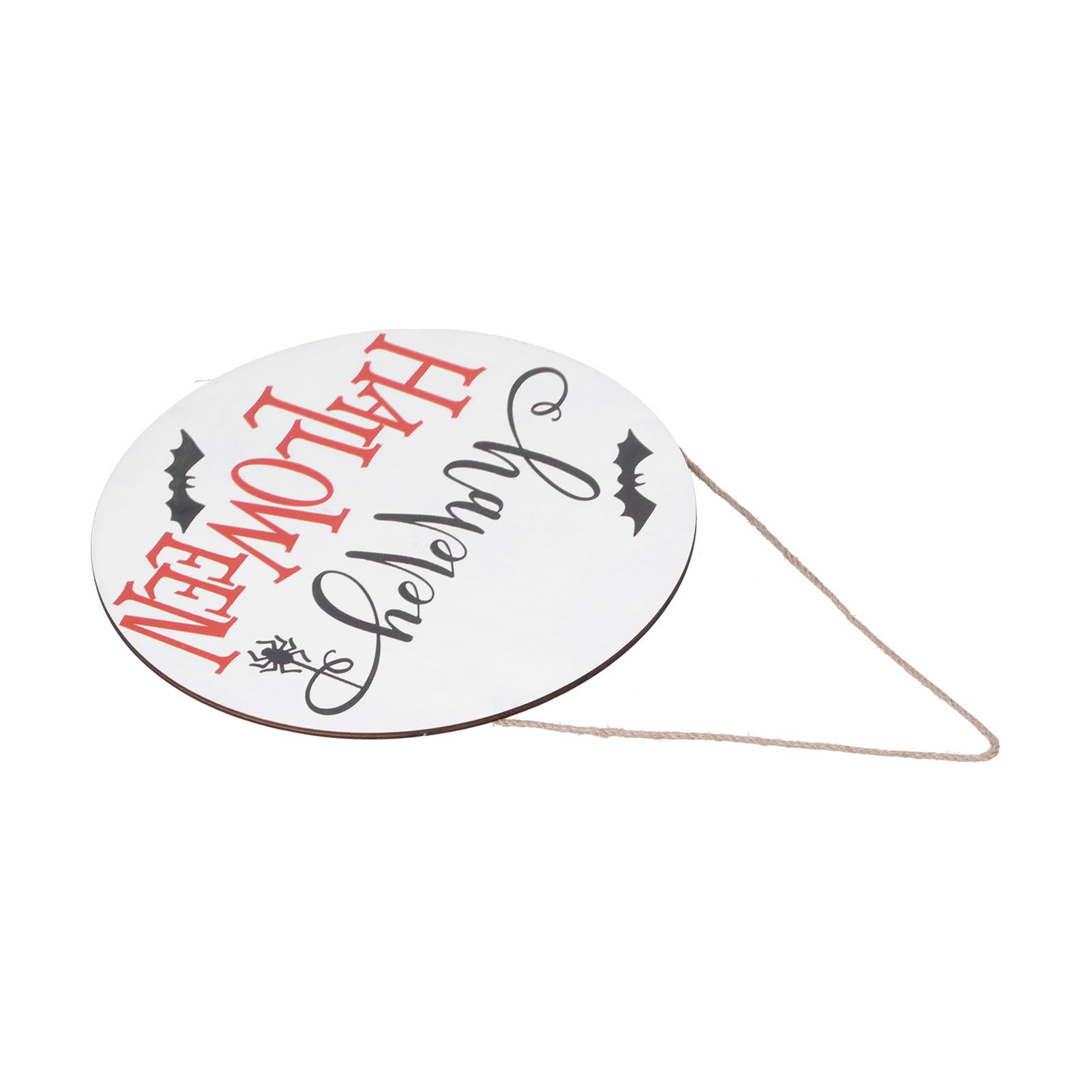 Spider Bat Design Wooden Welcome Sign Hanging Front Door Sign Board for Home FestivalWithout Bowknot - Image 7