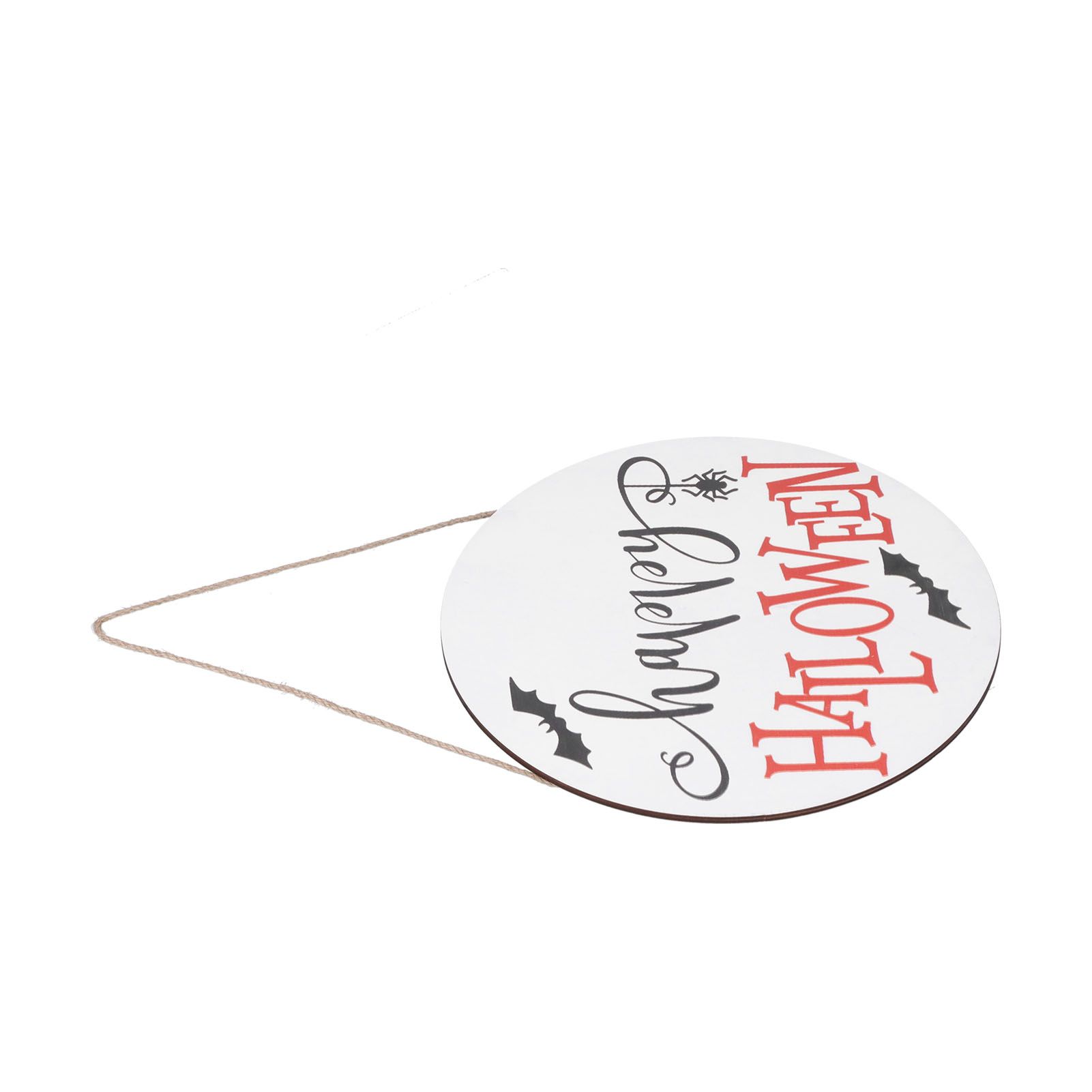 Spider Bat Design Wooden Welcome Sign Hanging Front Door Sign Board for Home FestivalWithout Bowknot - Image 8