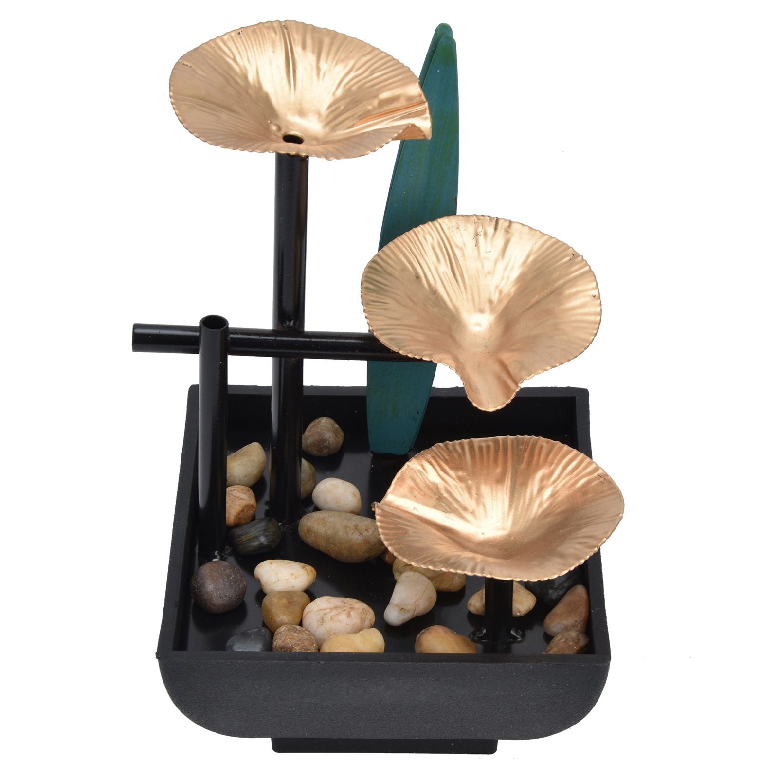 Wrought Iron Flowing Water Ornaments Fountain Feng Shui Ornaments for Home TV Cabinet Office DecorationAU Plug AC220-240V - Image 4