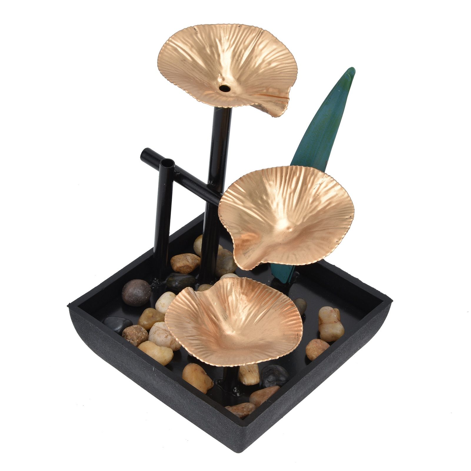 Wrought Iron Flowing Water Ornaments Fountain Feng Shui Ornaments for Home TV Cabinet Office DecorationAU Plug AC220-240V - Image 5
