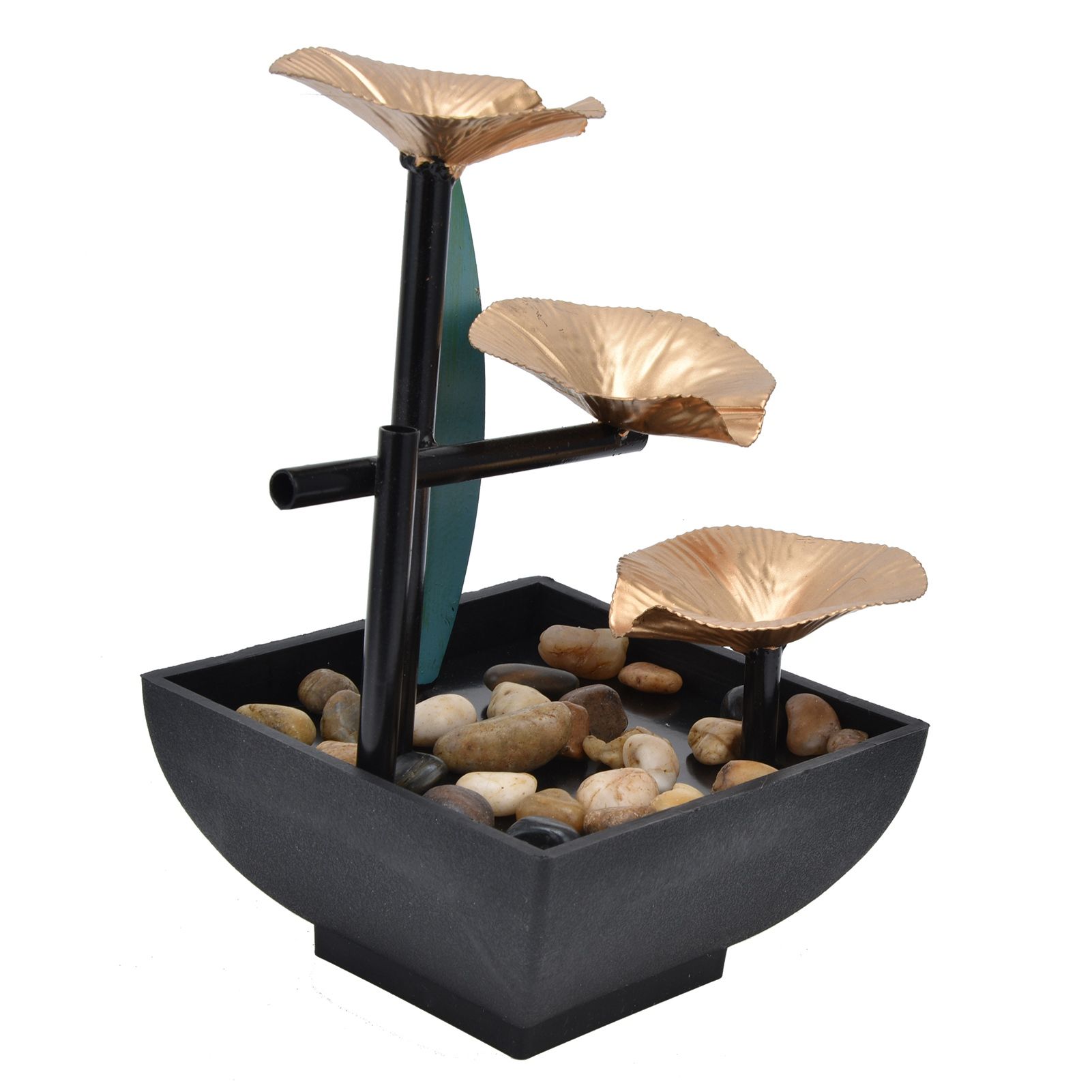 Wrought Iron Flowing Water Ornaments Fountain Feng Shui Ornaments for Home TV Cabinet Office DecorationAU Plug AC220-240V - Image 7