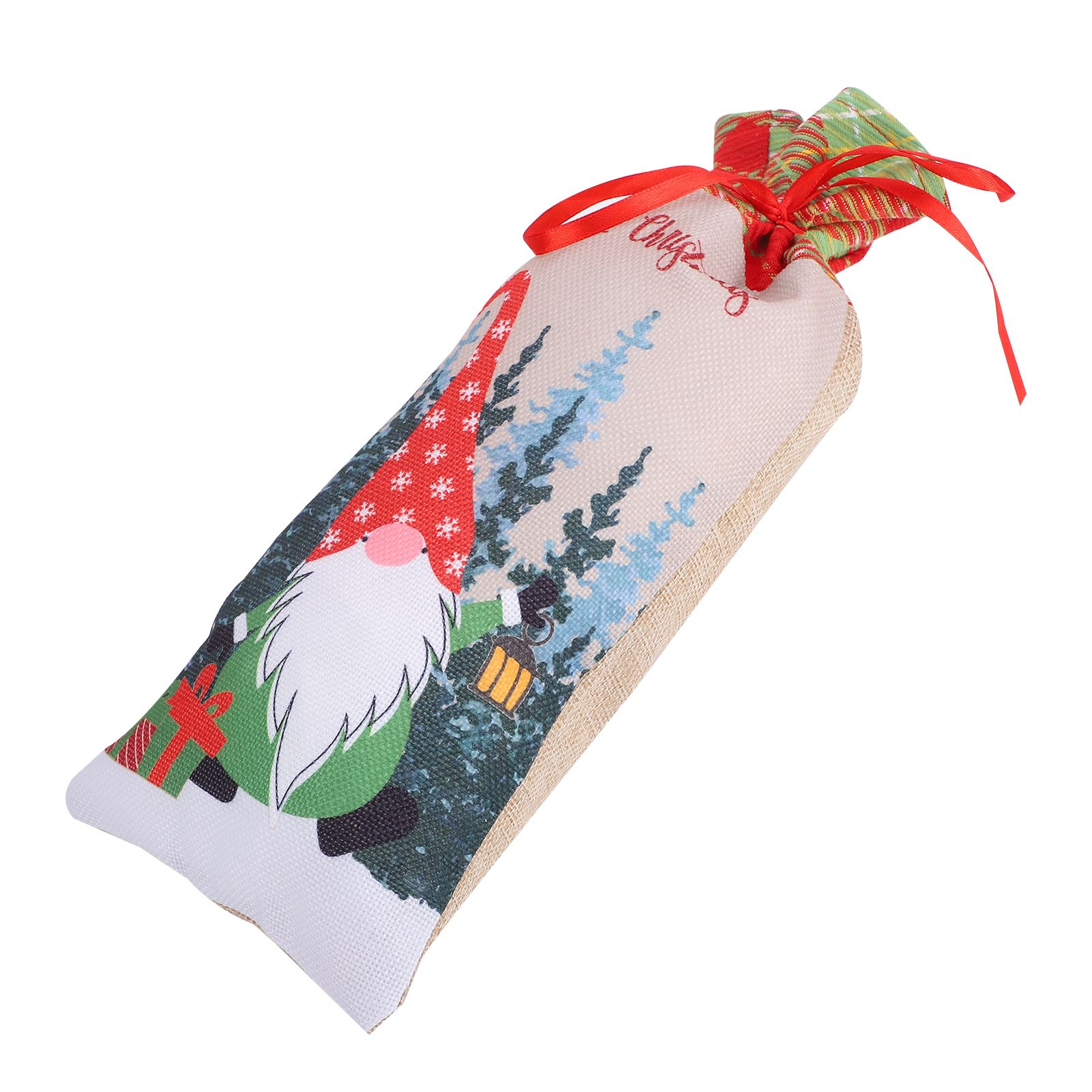 Gift Bag Cute Reusable Durable Christmas Pattern Storage Bag for Party Shopping Mall SupermarketRed Hat - Image 4