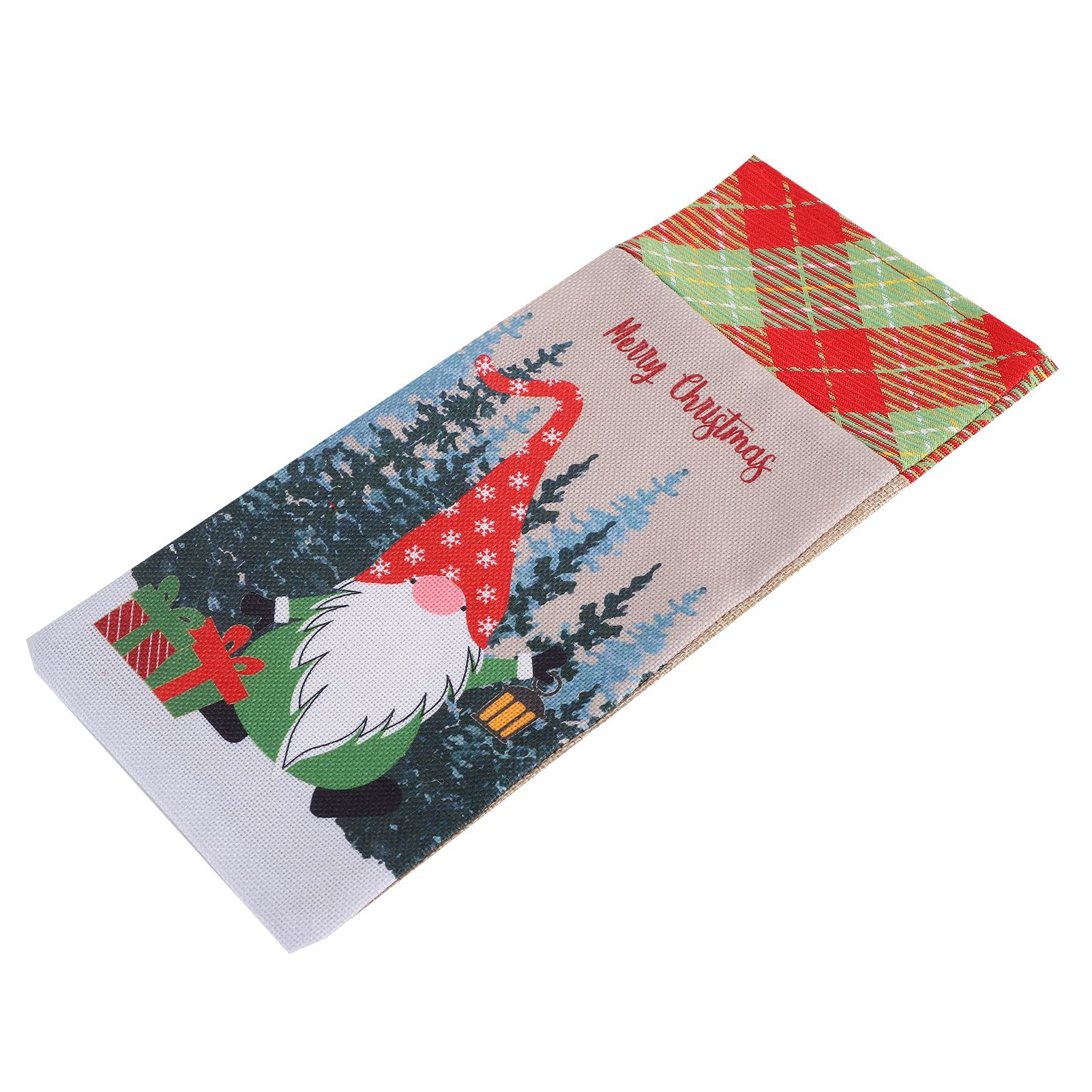 Gift Bag Cute Reusable Durable Christmas Pattern Storage Bag for Party Shopping Mall SupermarketRed Hat - Image 7