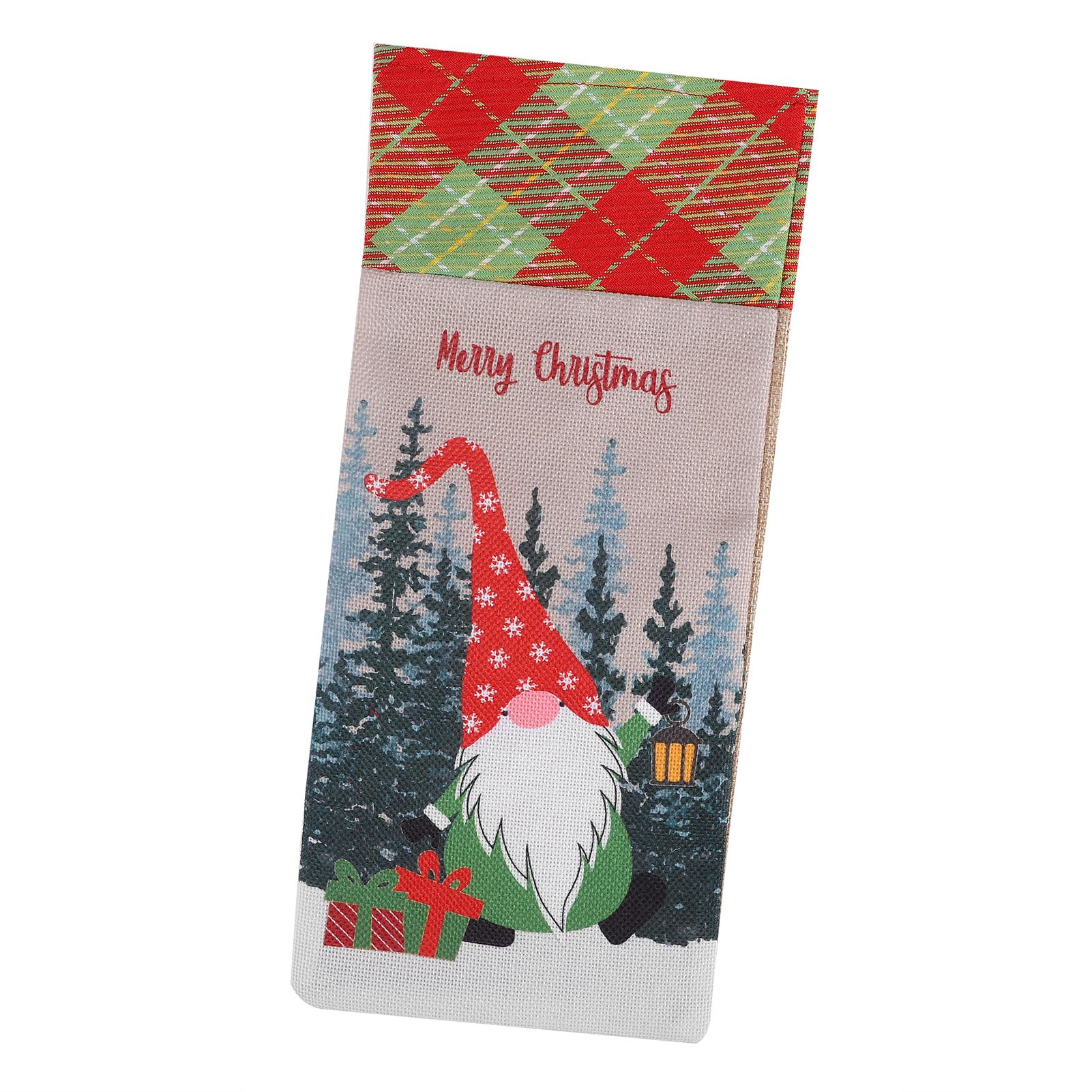 Gift Bag Cute Reusable Durable Christmas Pattern Storage Bag for Party Shopping Mall SupermarketRed Hat - Image 8