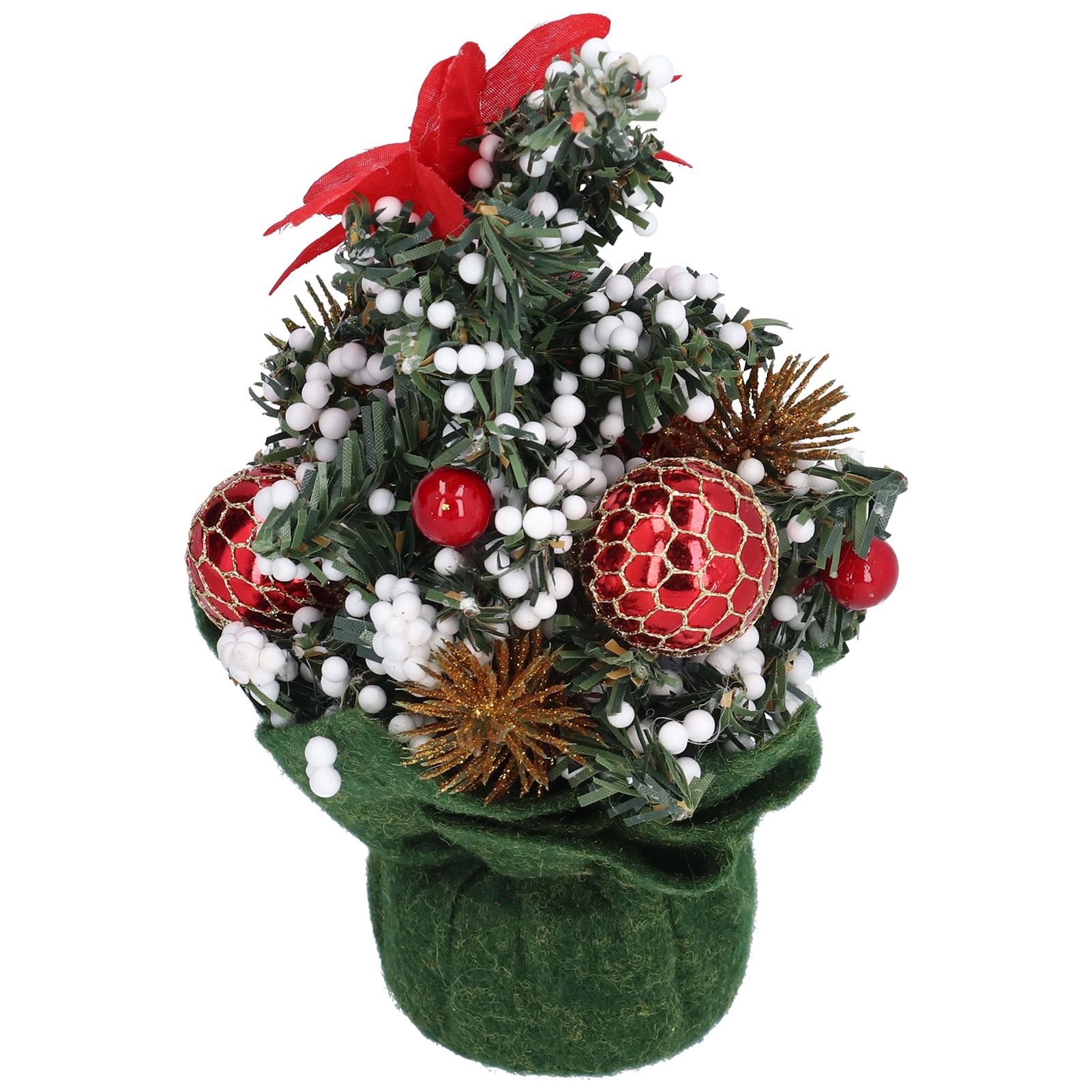 Artificial Christmas Tree Mini Exquisite Cute Bright Colors Desktop Innovative Christmas Tree OrnamentsRed - Image 3
