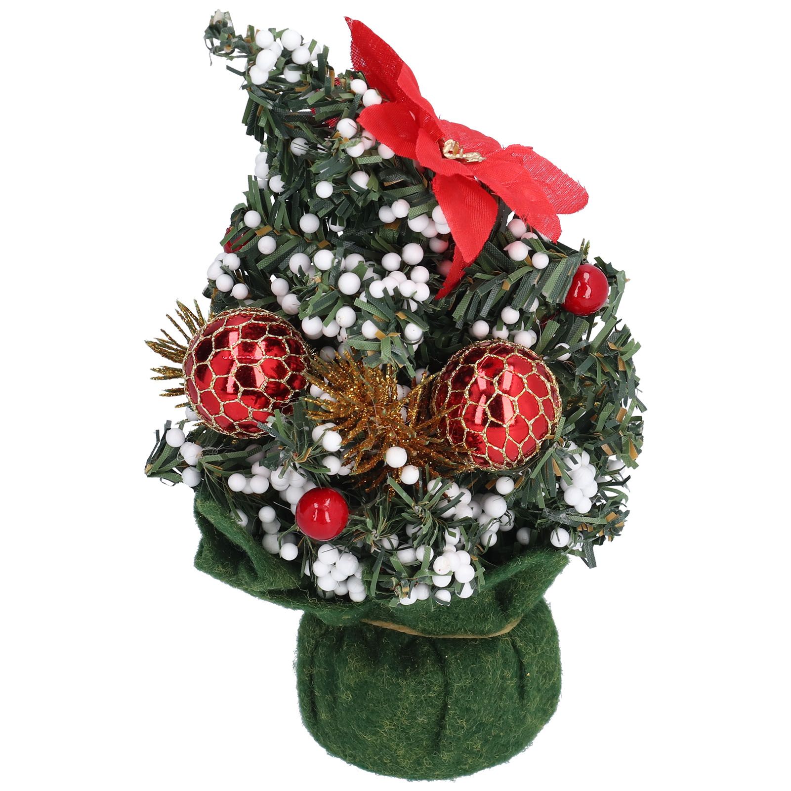 Artificial Christmas Tree Mini Exquisite Cute Bright Colors Desktop Innovative Christmas Tree OrnamentsRed - Image 4