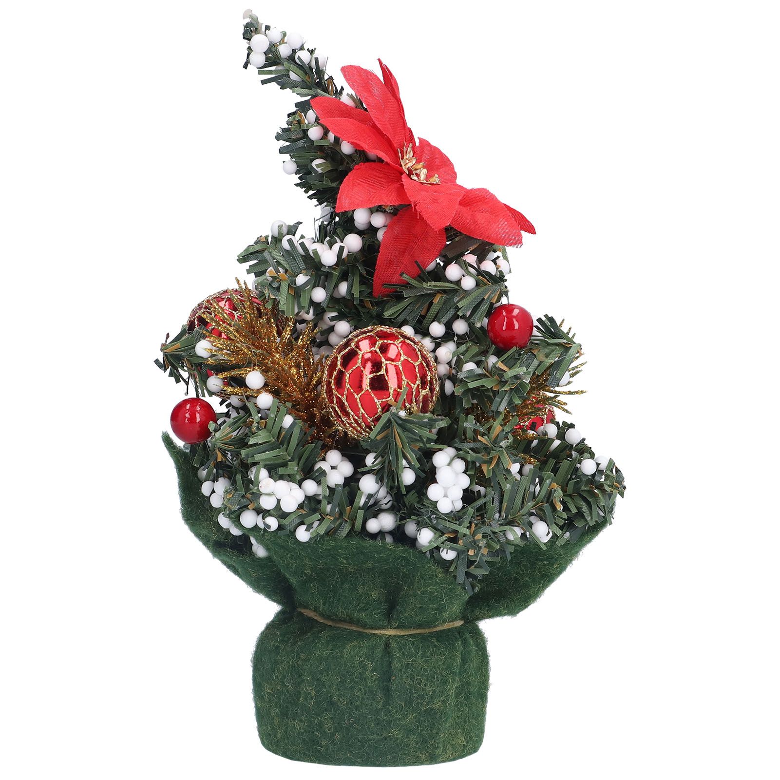 Artificial Christmas Tree Mini Exquisite Cute Bright Colors Desktop Innovative Christmas Tree OrnamentsRed - Image 5