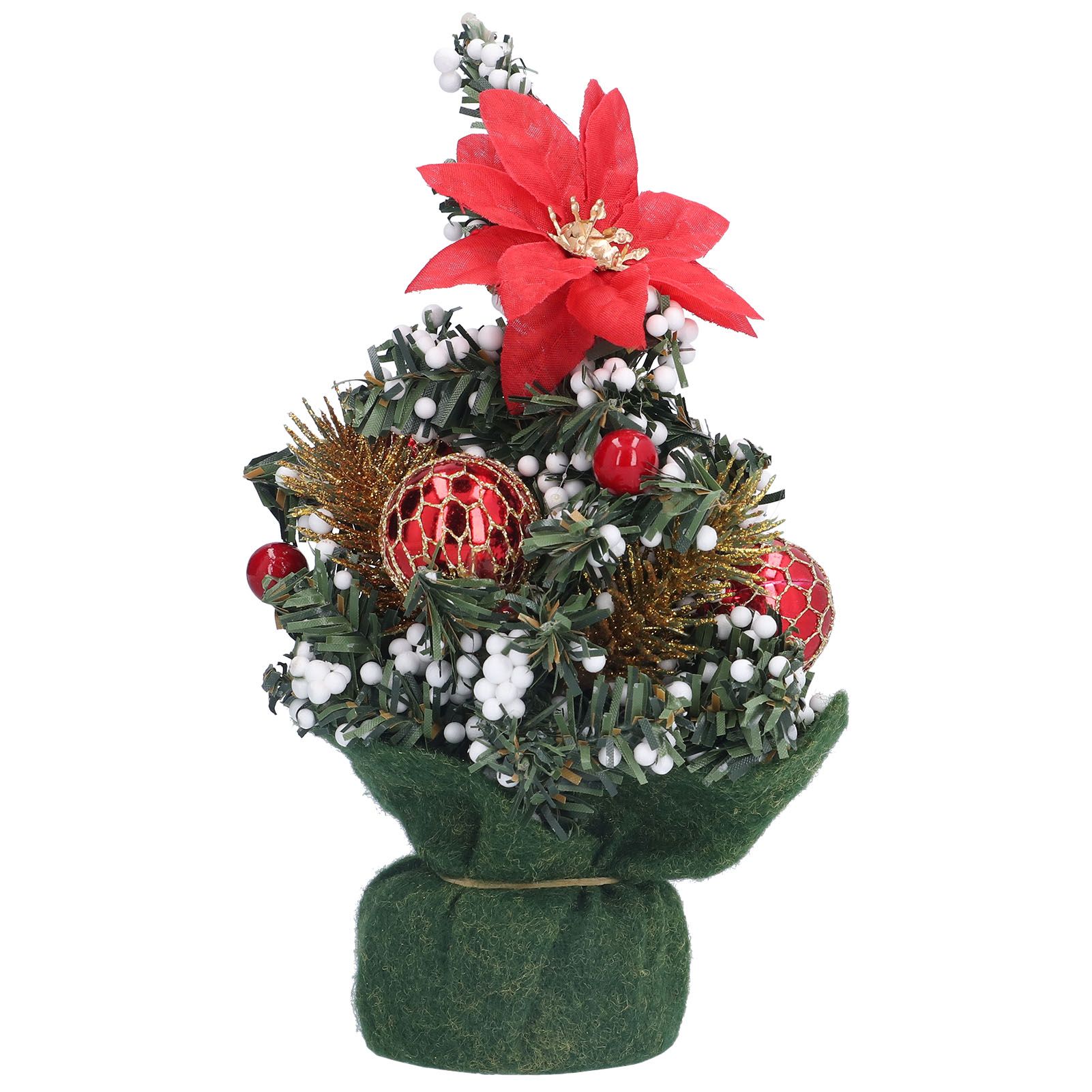 Artificial Christmas Tree Mini Exquisite Cute Bright Colors Desktop Innovative Christmas Tree OrnamentsRed - Image 6