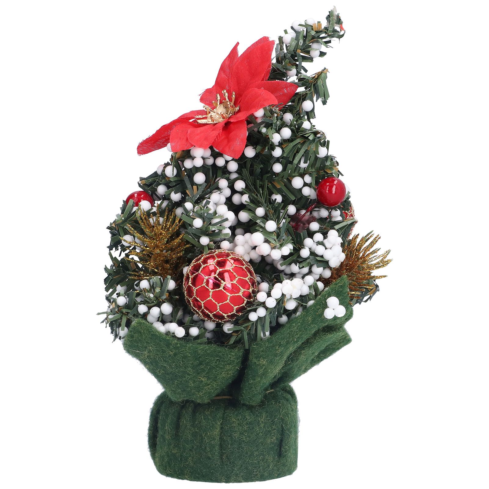 Artificial Christmas Tree Mini Exquisite Cute Bright Colors Desktop Innovative Christmas Tree OrnamentsRed - Image 7