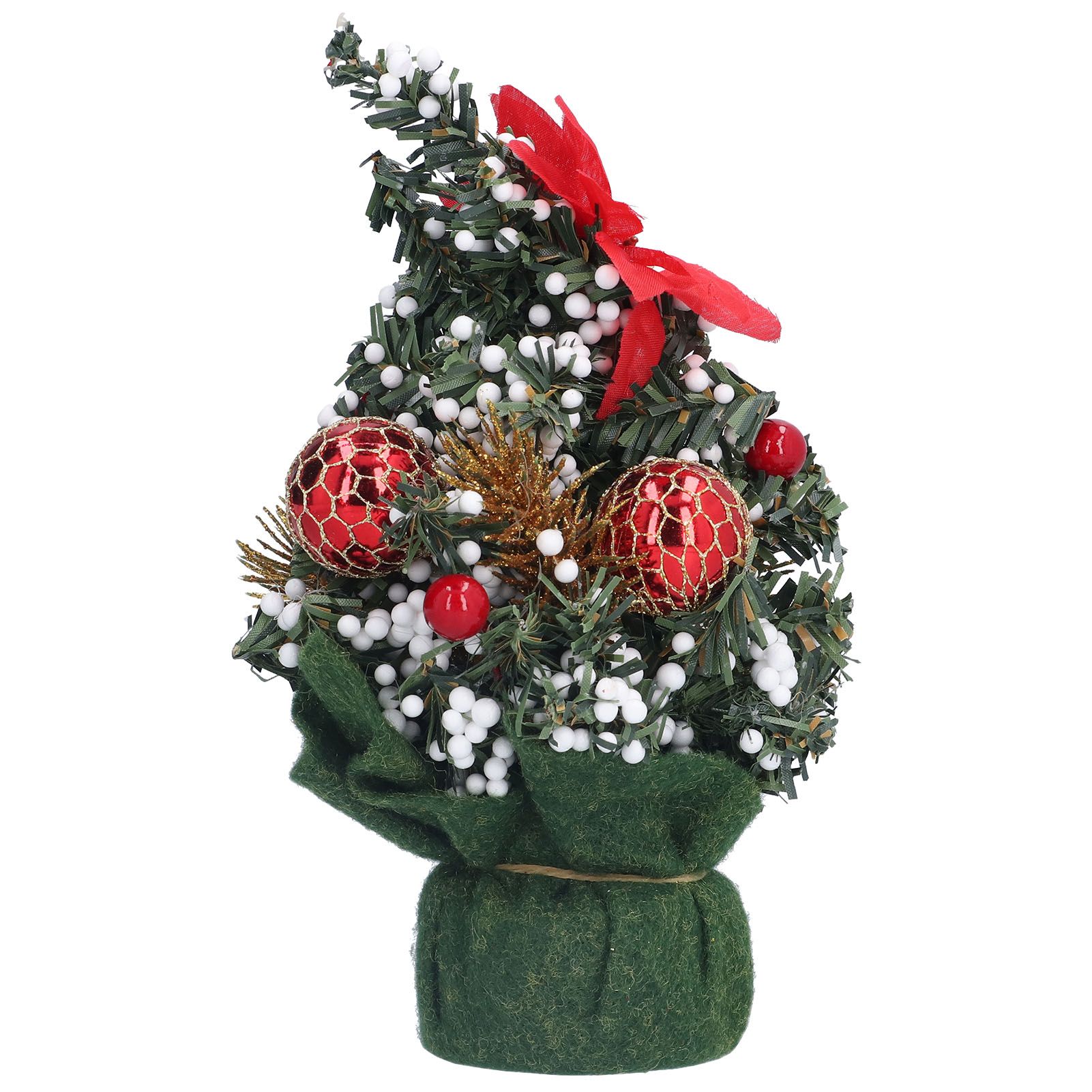 Artificial Christmas Tree Mini Exquisite Cute Bright Colors Desktop Innovative Christmas Tree OrnamentsRed - Image 8