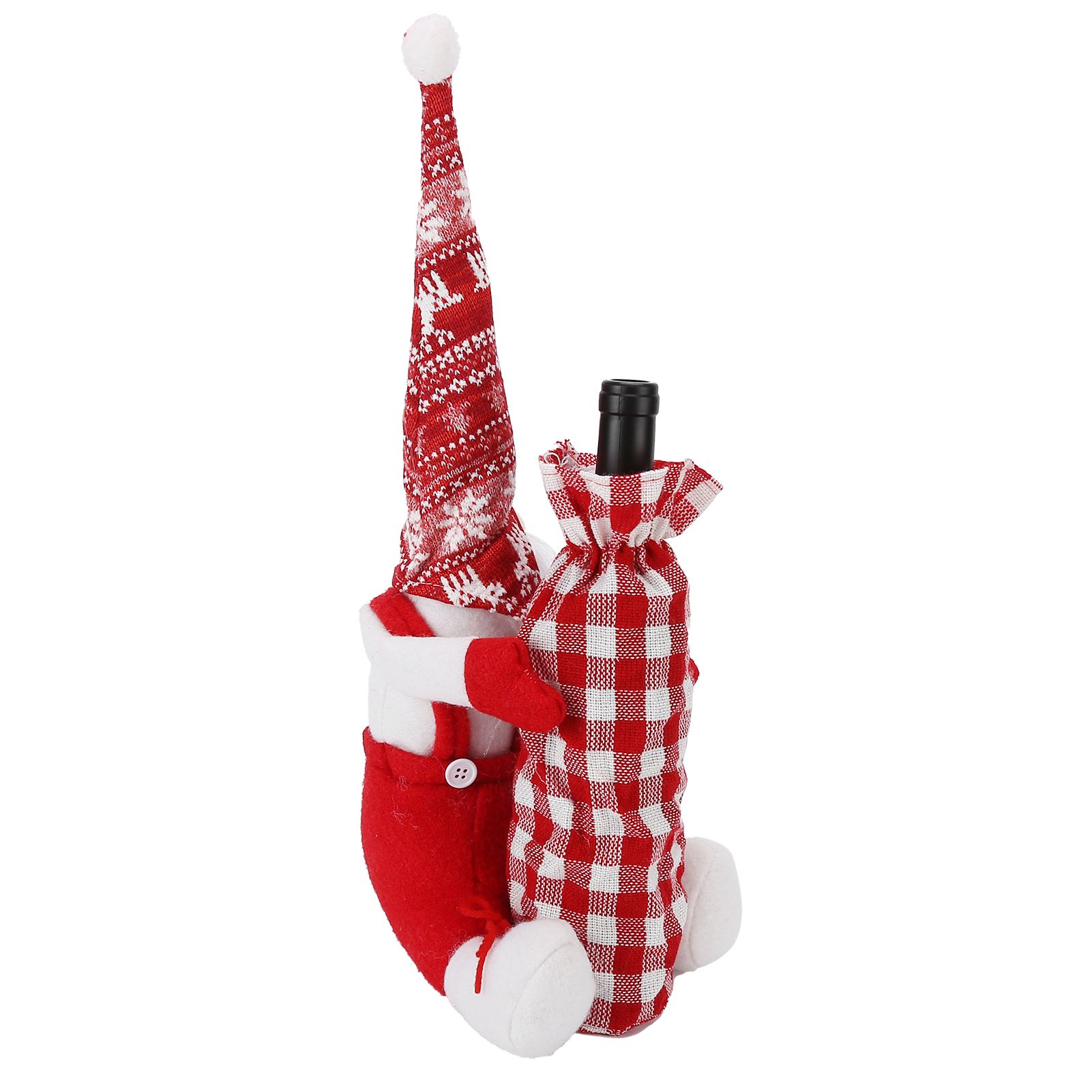 Wine Bottle Cover Faceless Baby Colorful Durable Thick Soft Wine Bottle Sweater for Christmas - Image 4