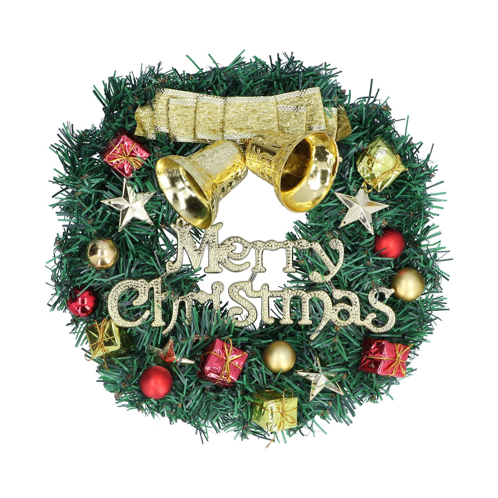 Christmas Wreath Outdoor Lighted Christmas Wreath for Holiday Xmas Party Decorations - Image 1
