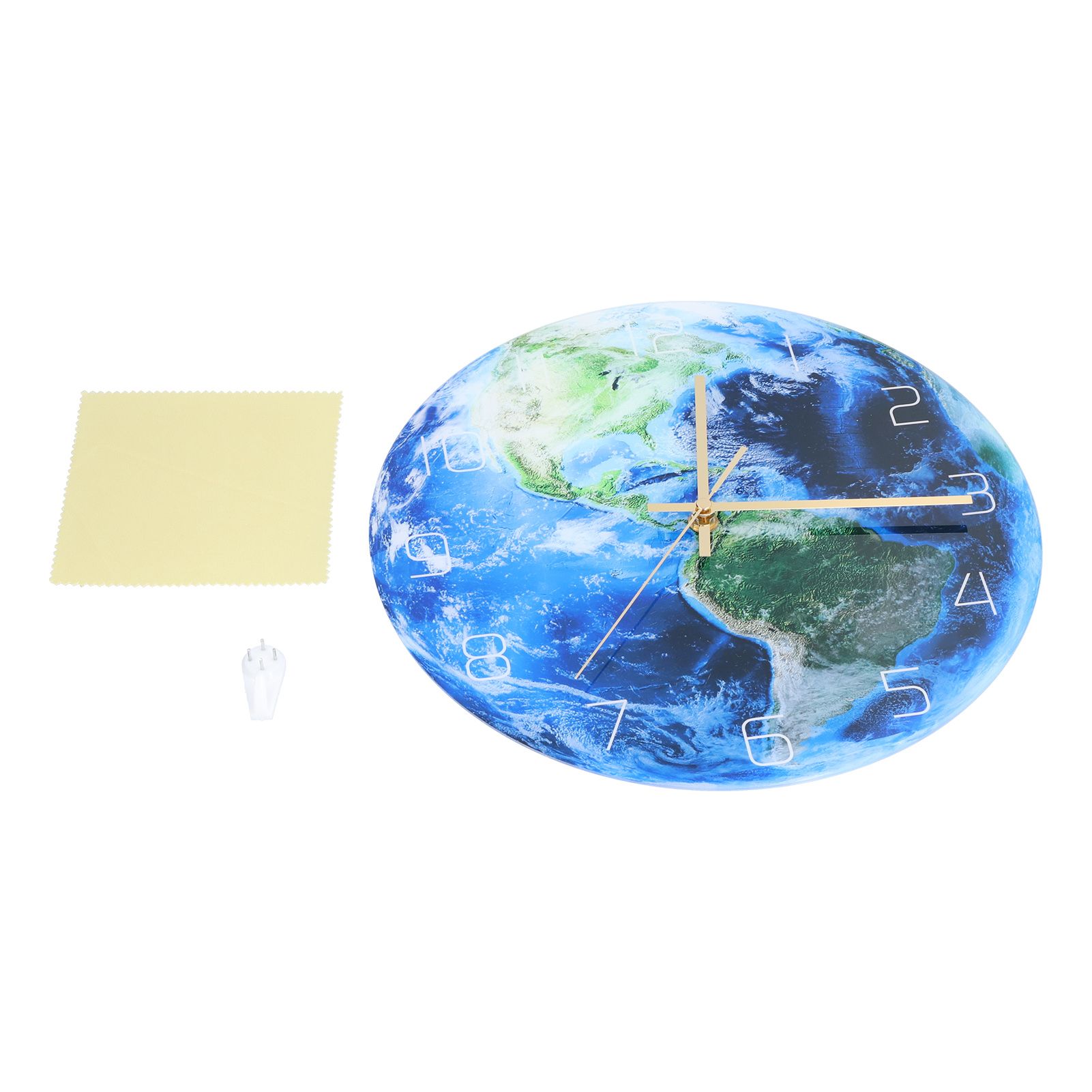 Earth Wall Clock Acrylic Silent Movement Accurate Cutting Stable Non Ticking Space Science Clock for Home Coffee Shop - Image 1
