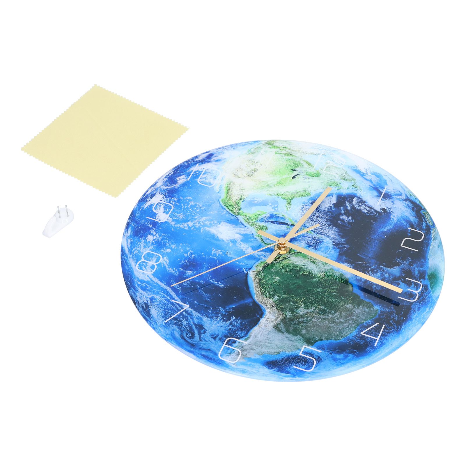 Earth Wall Clock Acrylic Silent Movement Accurate Cutting Stable Non Ticking Space Science Clock for Home Coffee Shop - Image 2