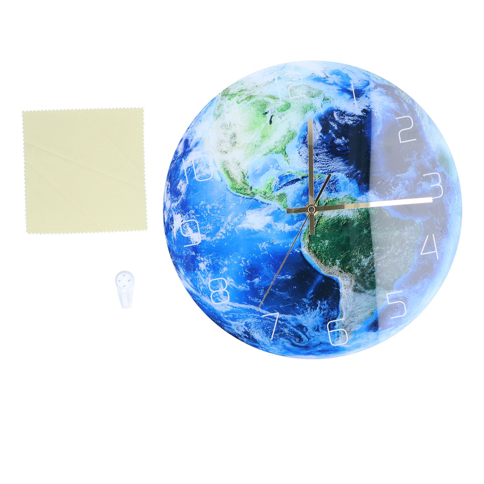 Earth Wall Clock Acrylic Silent Movement Accurate Cutting Stable Non Ticking Space Science Clock for Home Coffee Shop - Image 3