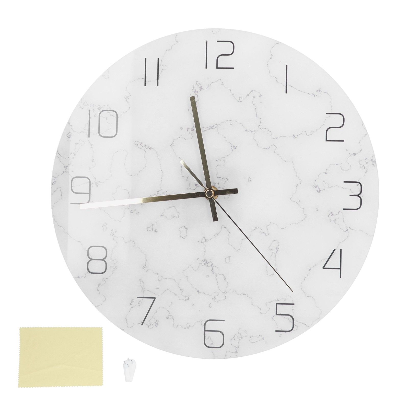 Simple Marble Wall Clock Fashion Cracked Acrylic Material UV Printing Clock Living Room Decoration - Image 1