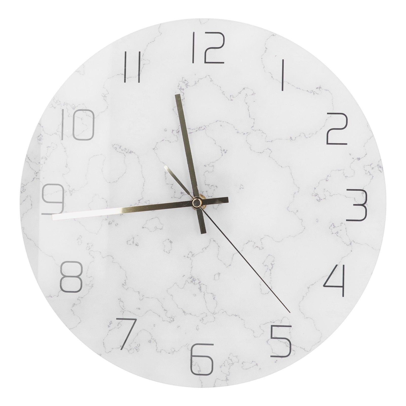 Simple Marble Wall Clock Fashion Cracked Acrylic Material UV Printing Clock Living Room Decoration - Image 2