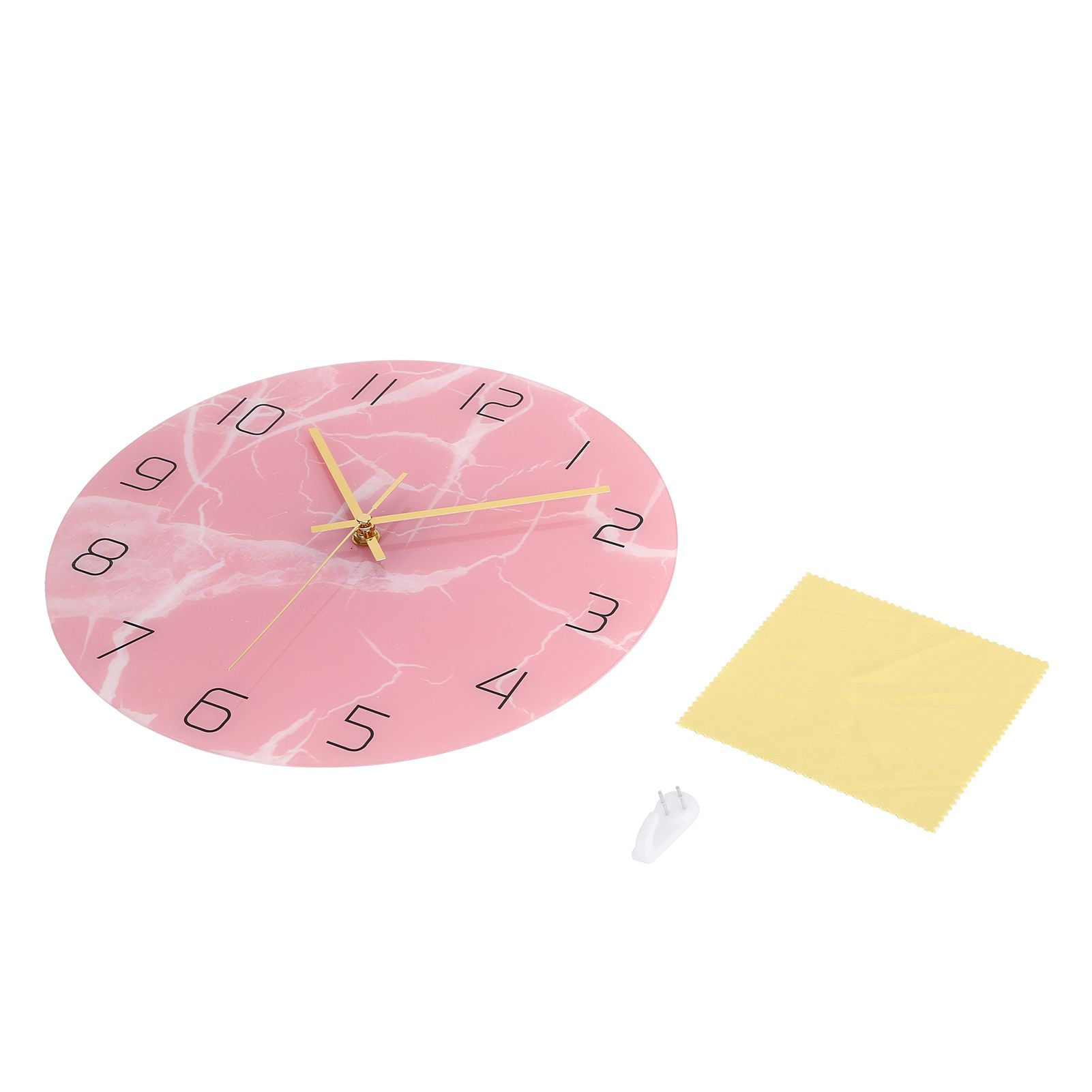 Innovative Pink Wall Clock Acrylic UV Printing Clock for Living Room Home Bedroom - Image 1