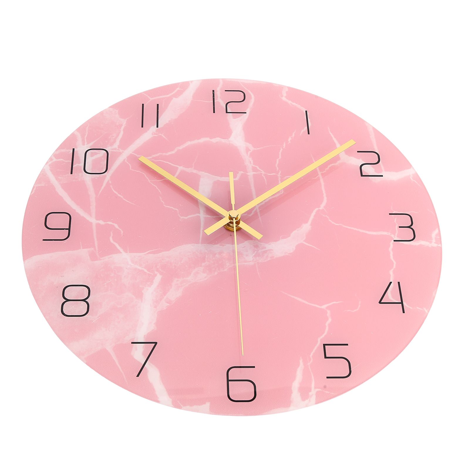 Innovative Pink Wall Clock Acrylic UV Printing Clock for Living Room Home Bedroom - Image 2