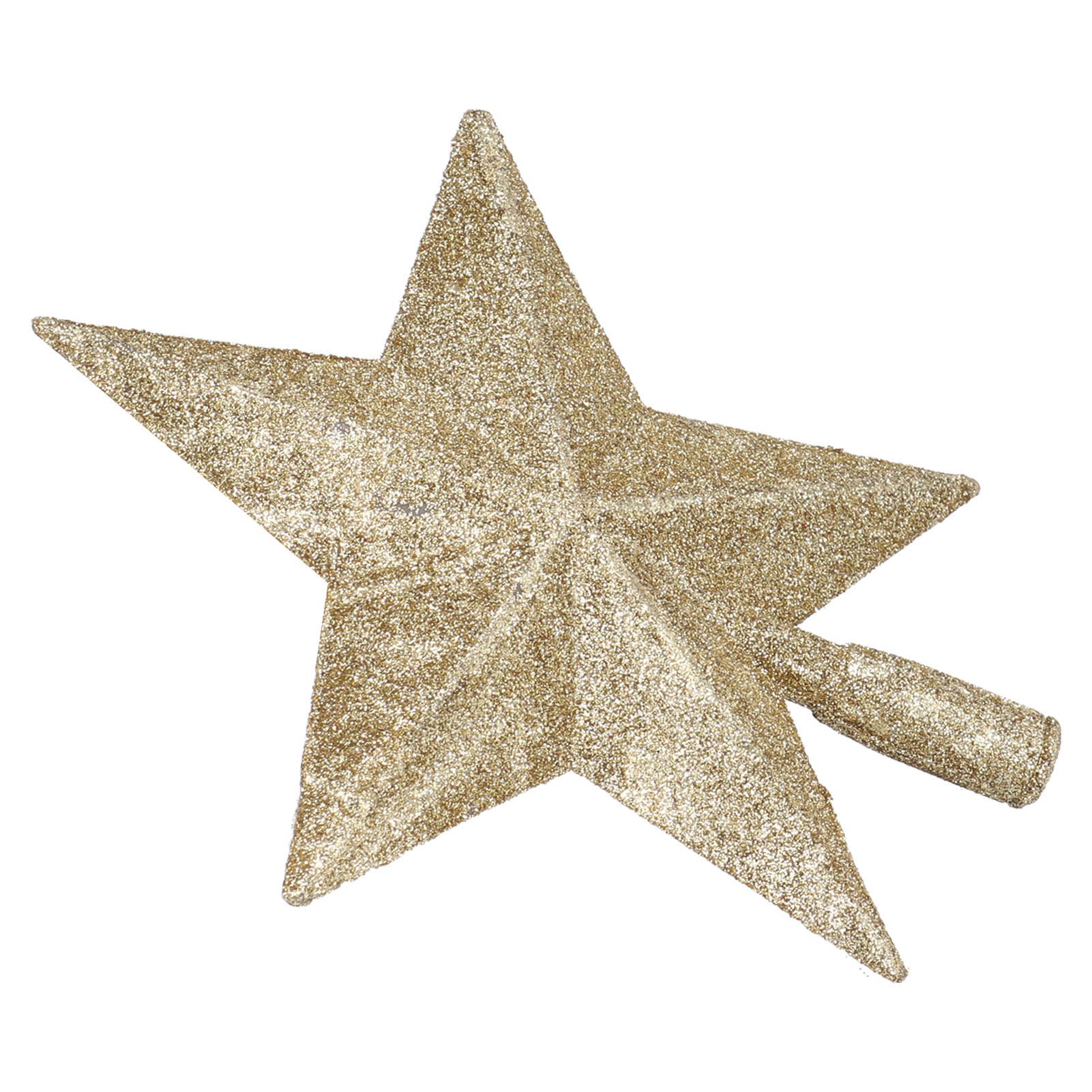 Star Tree Topper Decorated Golden Light Weight Shiny Mini Christmas Tree Topper for Home Shop - Image 3