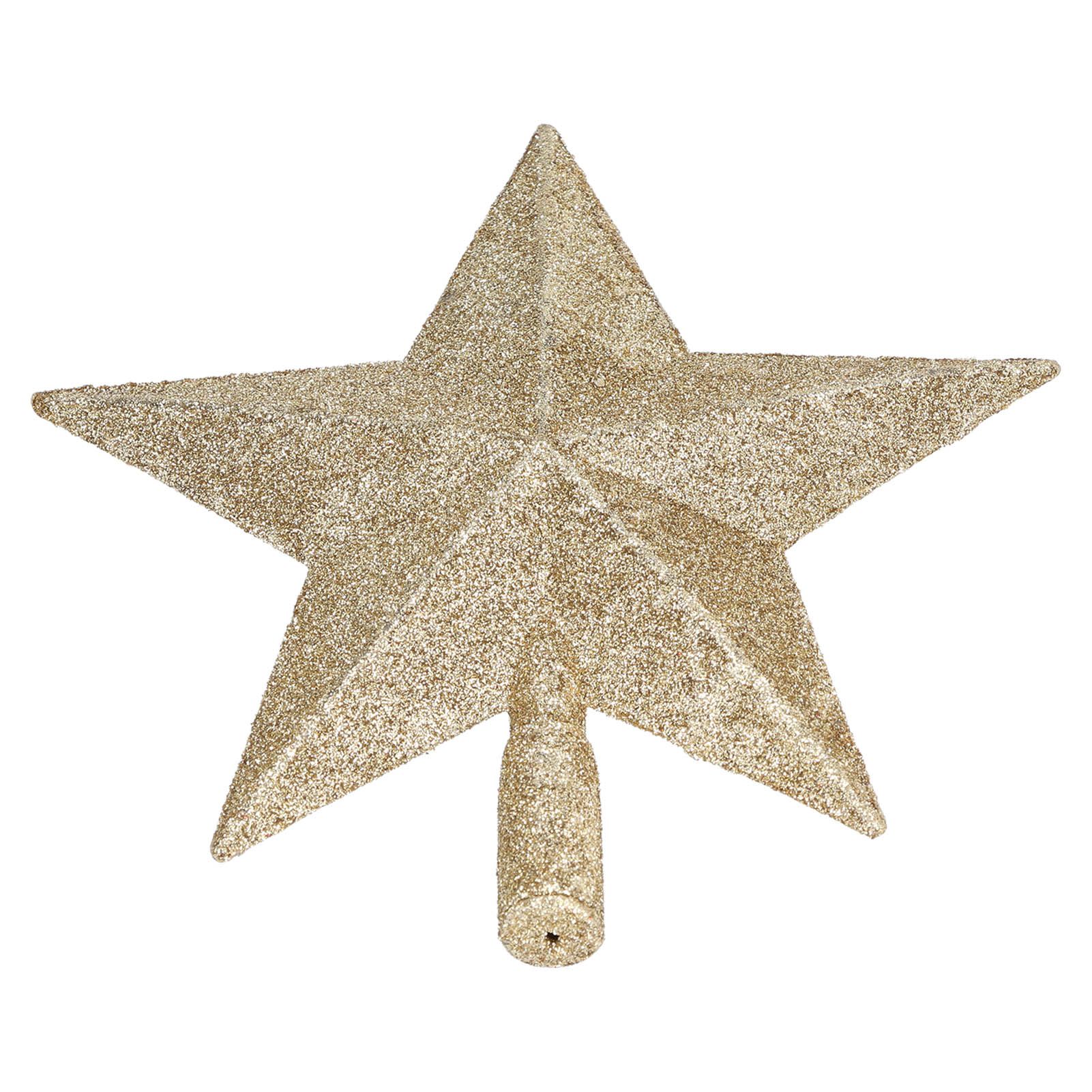 Star Tree Topper Decorated Golden Light Weight Shiny Mini Christmas Tree Topper for Home Shop - Image 4