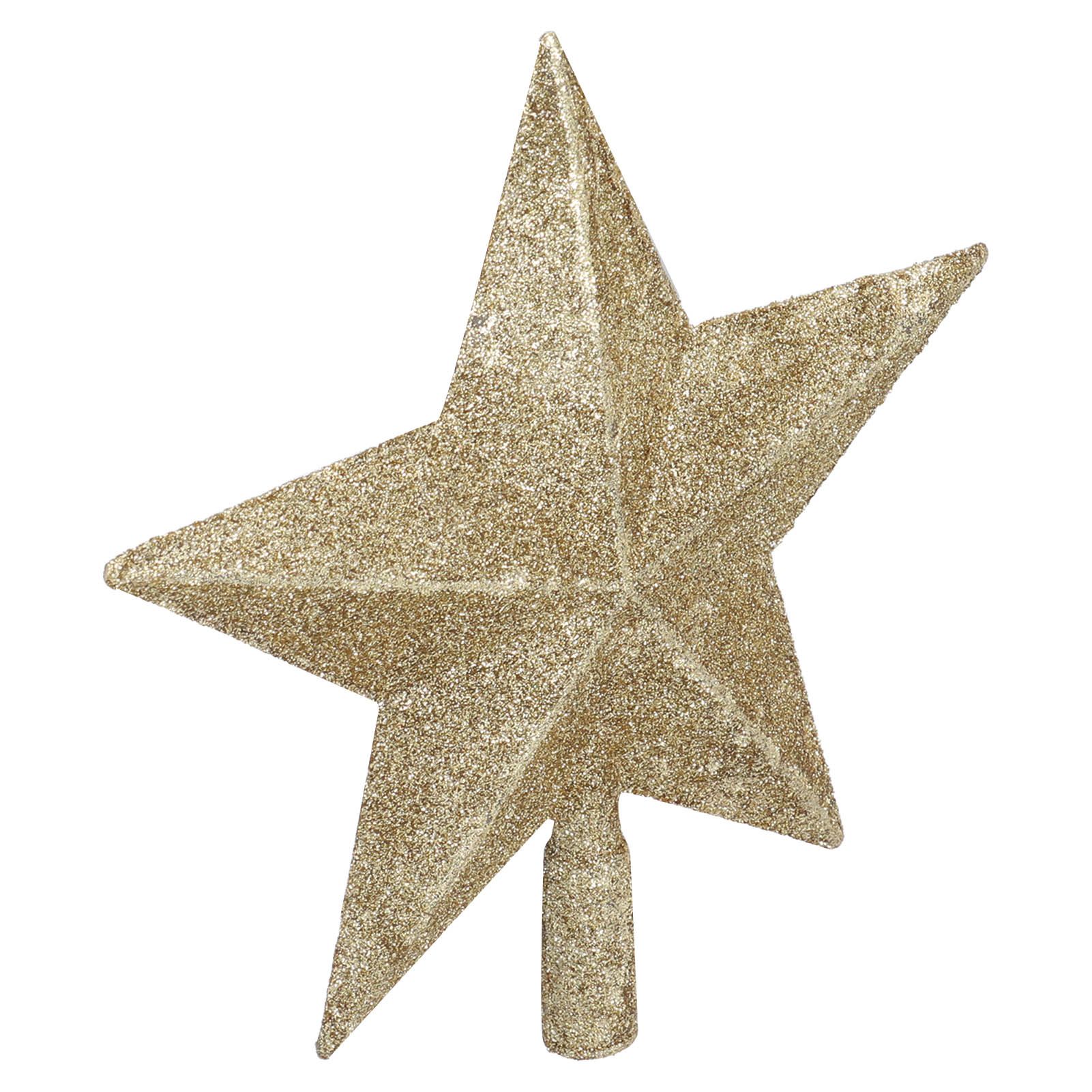 Star Tree Topper Decorated Golden Light Weight Shiny Mini Christmas Tree Topper for Home Shop - Image 5