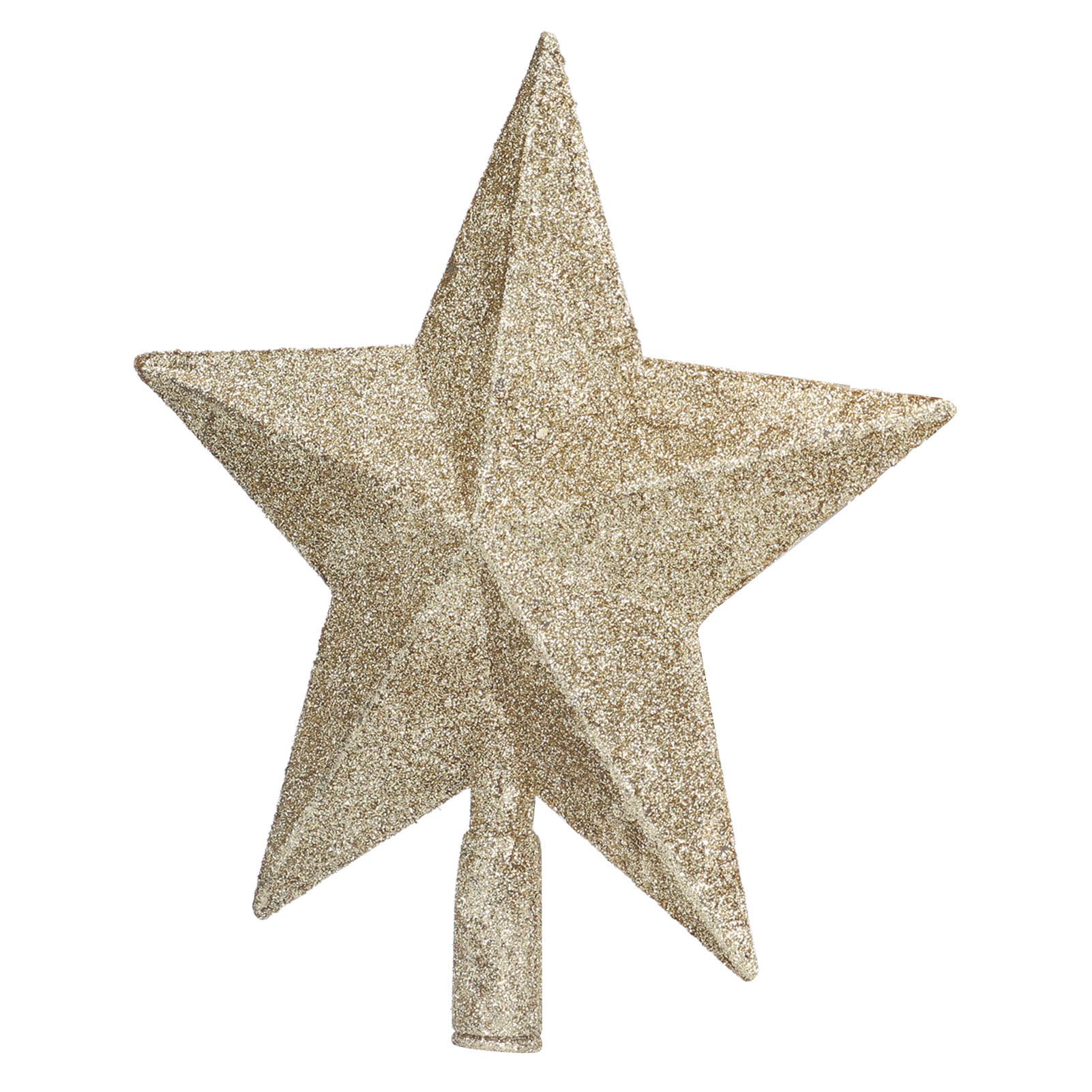 Star Tree Topper Decorated Golden Light Weight Shiny Mini Christmas Tree Topper for Home Shop - Image 7