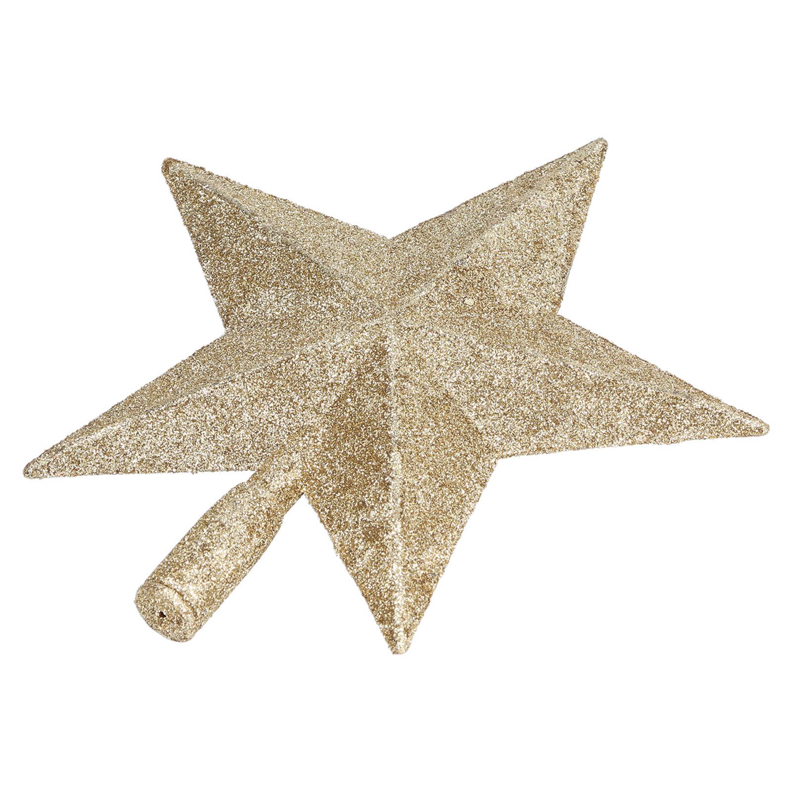 Star Tree Topper Decorated Golden Light Weight Shiny Mini Christmas Tree Topper for Home Shop - Image 8