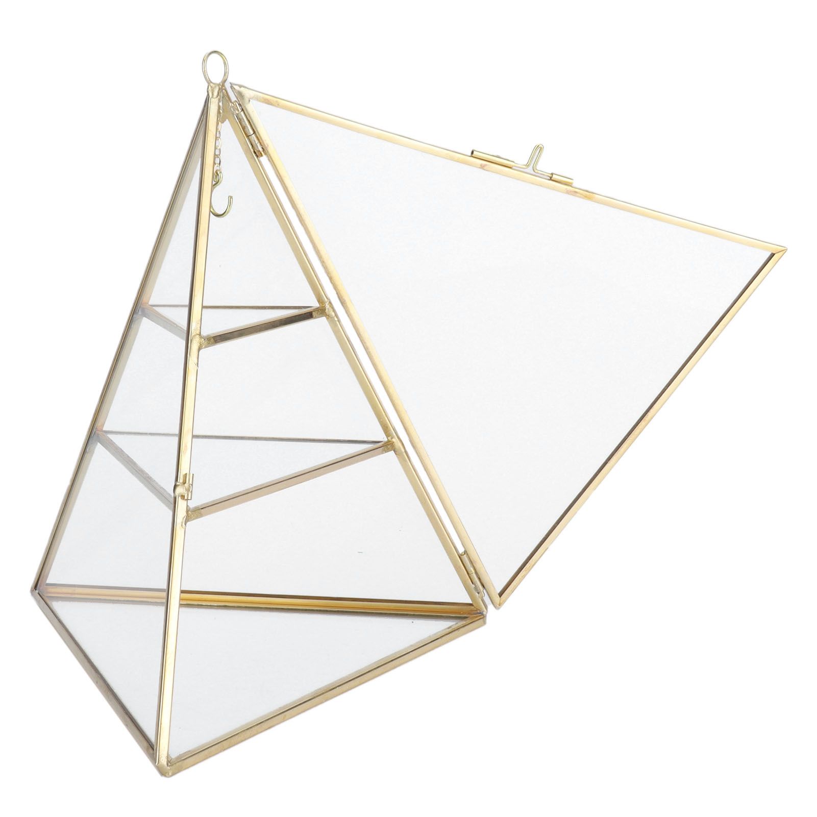 Jewelry Storage Rack Pyramid Shape 3 Layers Decorative Display Stand for Earrings Necklaces Bracelets - Image 2