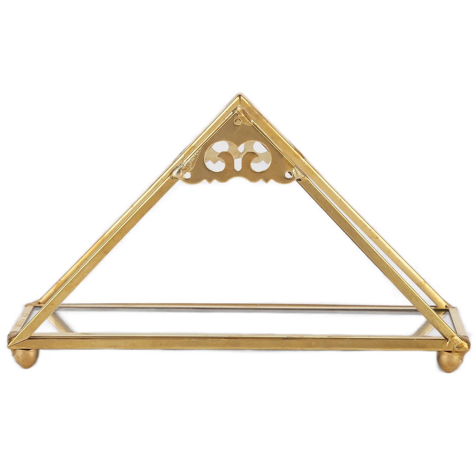 Mirror Jewelry Tray Glass Perfume Storage Tray Jewelry Plate Golden Metal Decorative Tray - Image 1