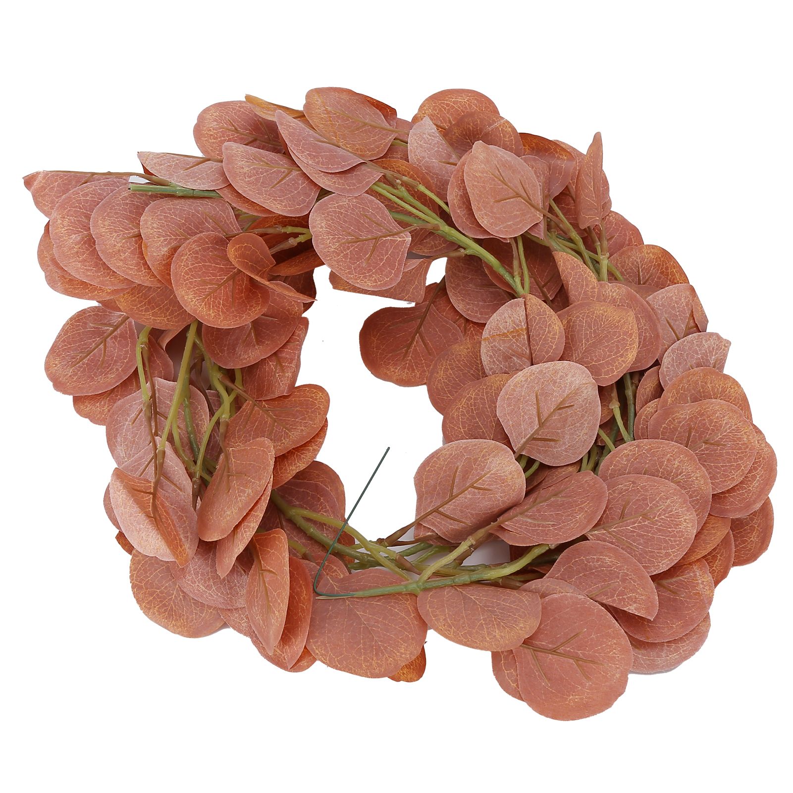 Fake Leaves Fabric Simulated Exquisite Greenery Eucalyptus Garland for Home WeddingRed - Image 6