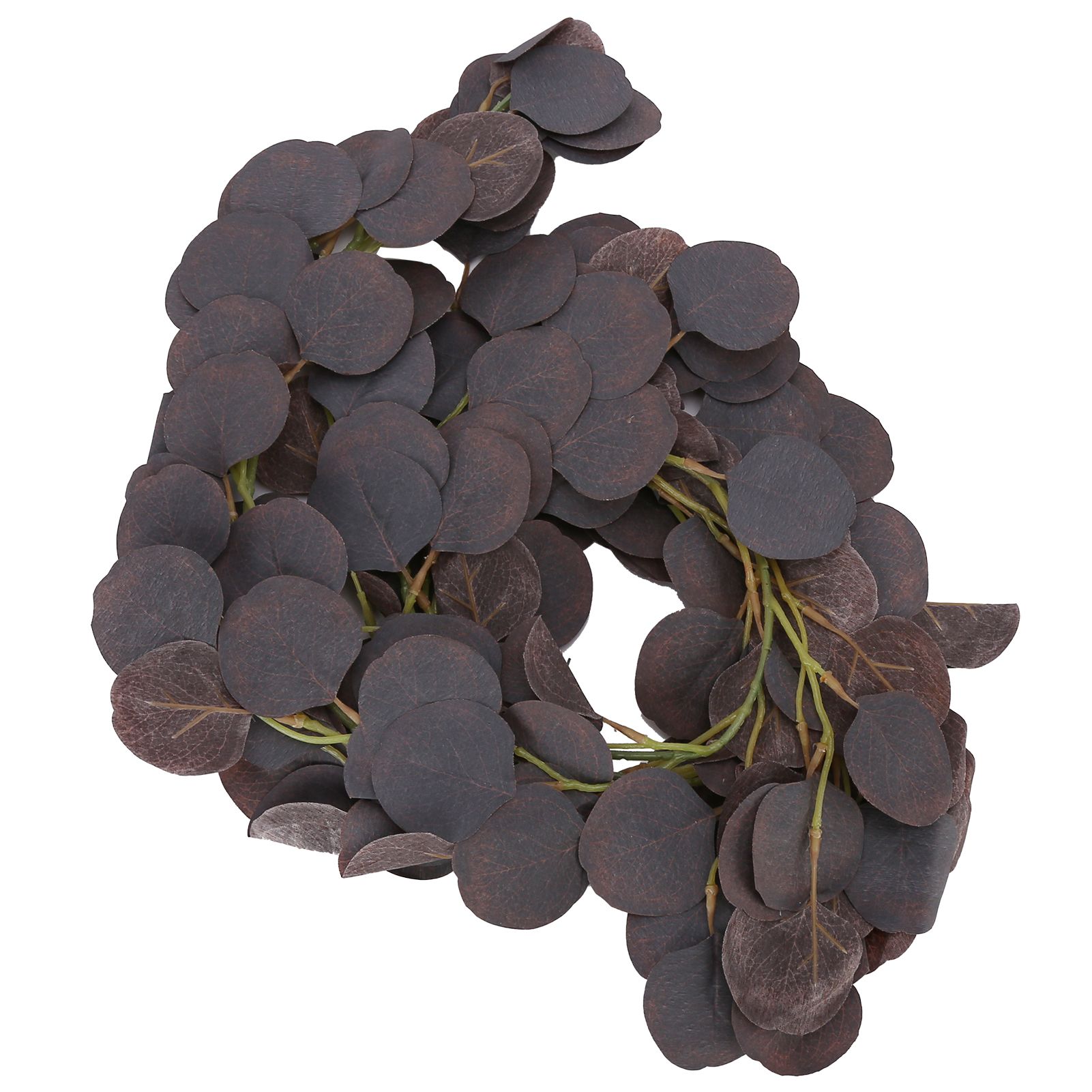Fake Leaves Fabric Simulated Exquisite Greenery Eucalyptus Garland for Home WeddingPurple - Image 6