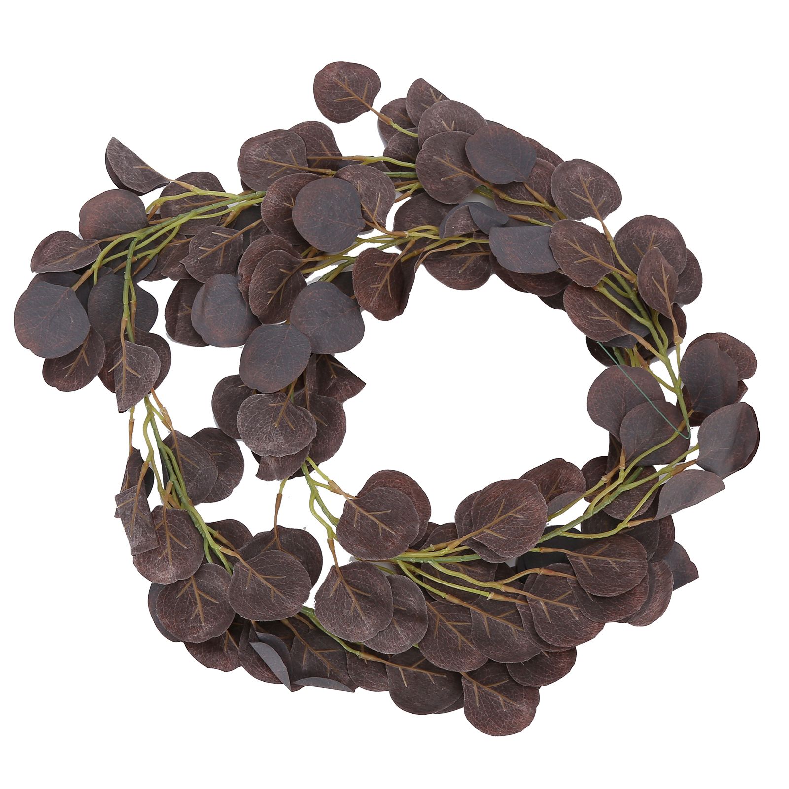 Fake Leaves Fabric Simulated Exquisite Greenery Eucalyptus Garland for Home WeddingPurple - Image 7