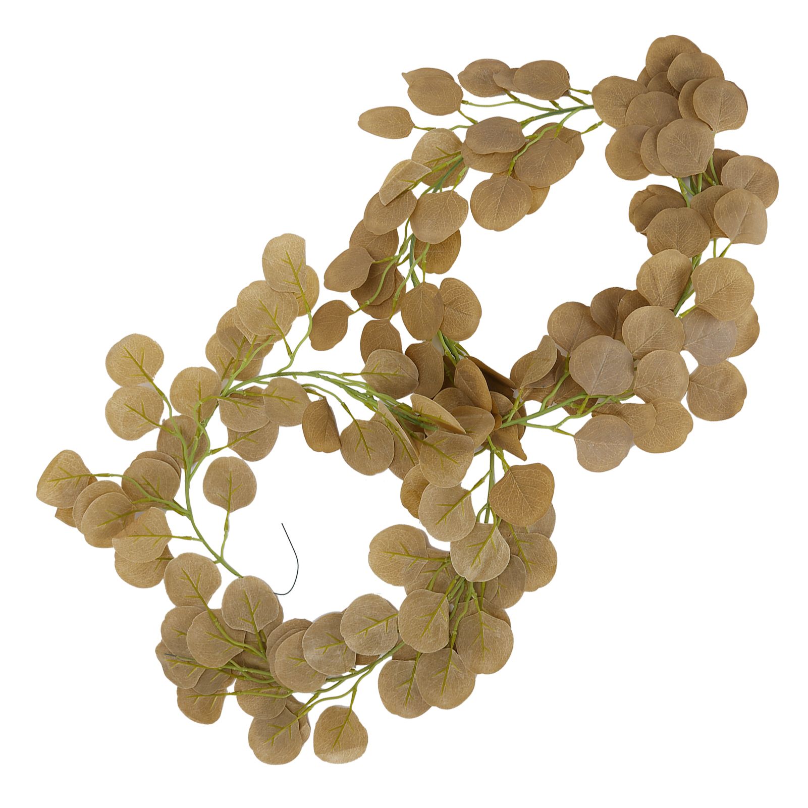 Fake Leaves Fabric Simulated Exquisite Greenery Eucalyptus Garland for Home WeddingYellow - Image 7