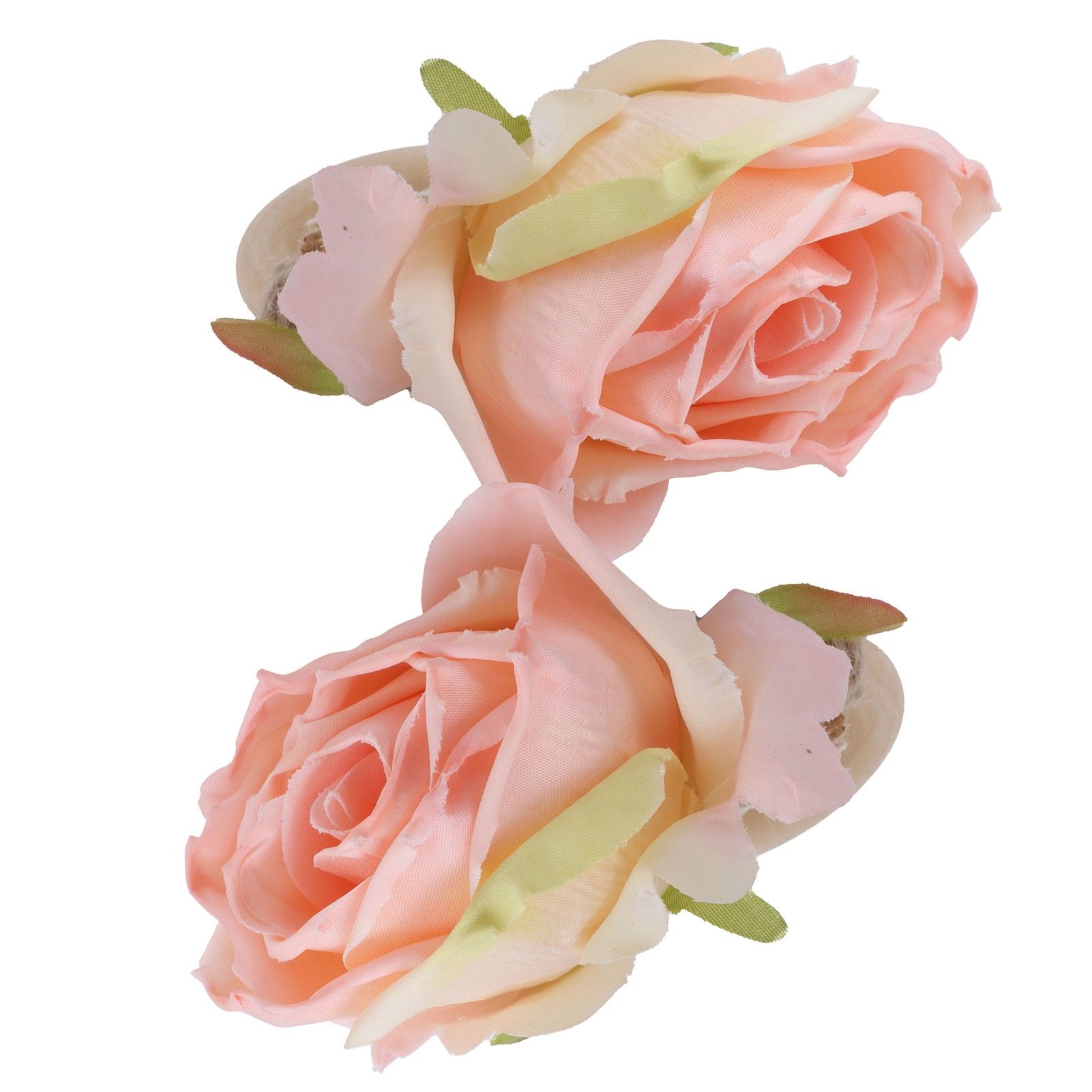 2Pcs Novelty Wooden Napkin Buckle Artificial Floral Napkin Ring for Festival Table DecorationPink - Image 6