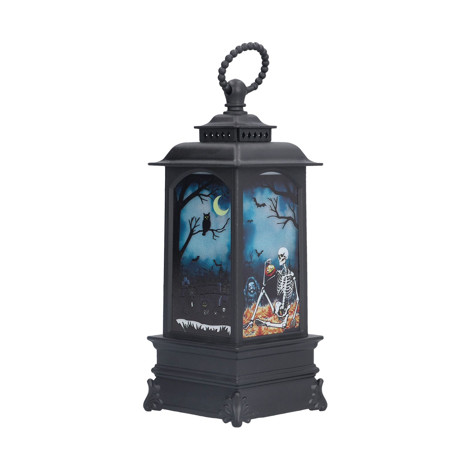 Halloween Lantern LED Flameless Exquisite Beautiful Vintage Battery Powered Halloween LampSkull - Image 1
