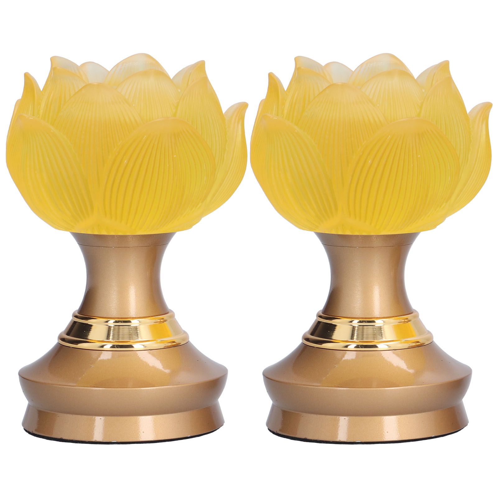 2 Set LED Buddhist Light Yellow Buddha Lamp Adjustable Buddhist Flower Light Buddhism SupplyAU Plug 100-240V - Image 2