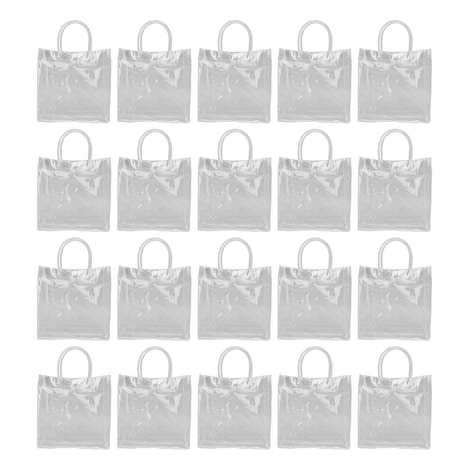 20pcs Transparent Gift Bags Large Capacity Simple Multifunctional 20cmx20cmx8cm PVC Goodie Wrap Bags for Flower Candy - Image 1