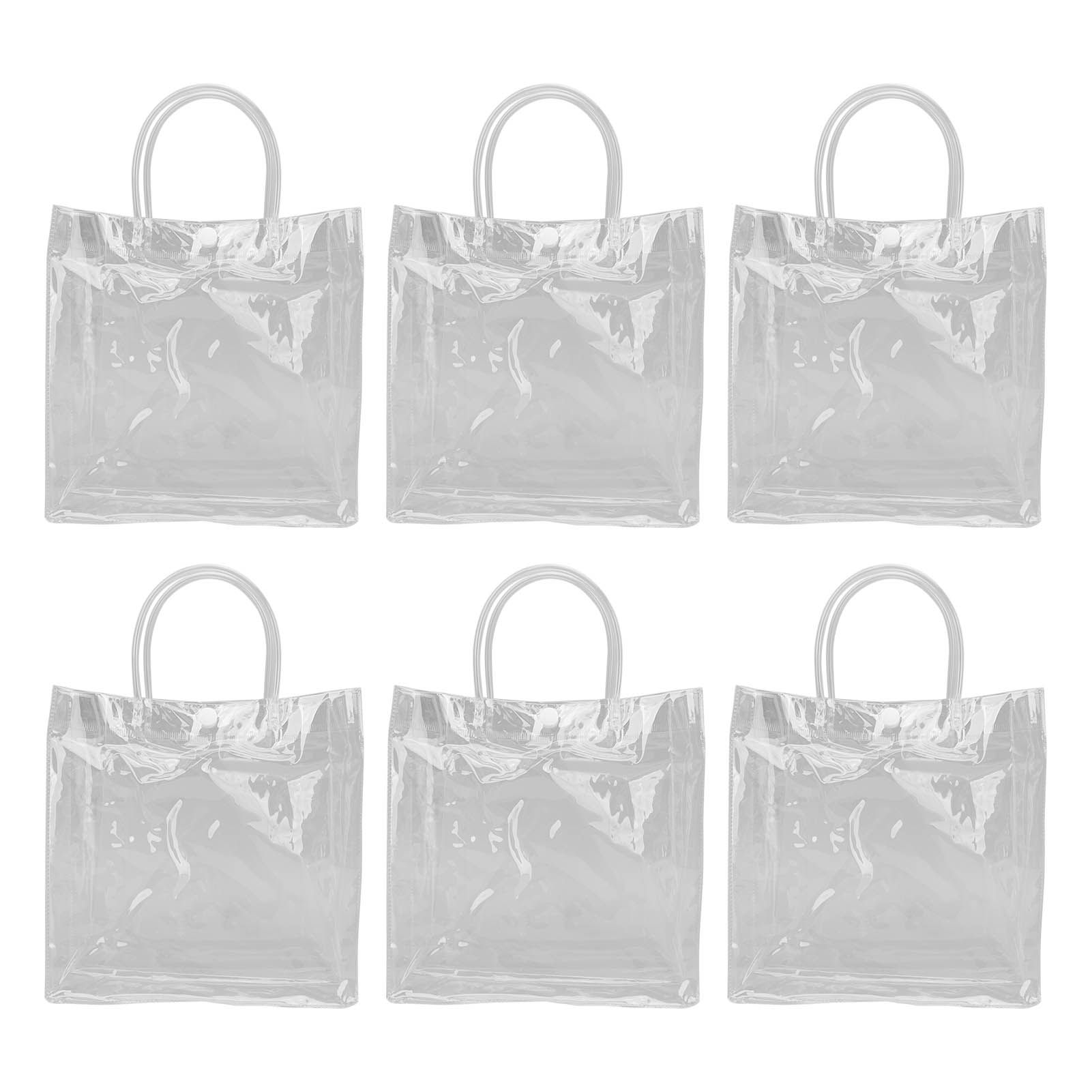 20pcs Transparent Gift Bags Large Capacity Simple Multifunctional 20cmx20cmx8cm PVC Goodie Wrap Bags for Flower Candy - Image 2