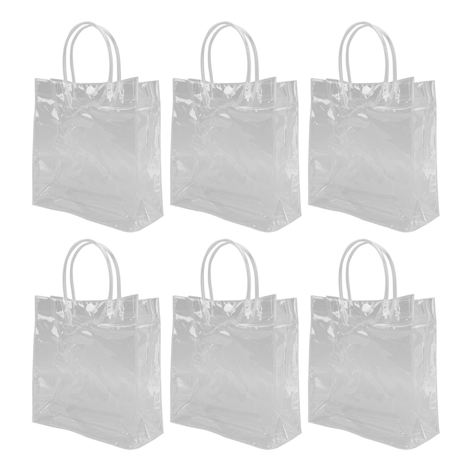 20pcs Transparent Gift Bags Large Capacity Simple Multifunctional 20cmx20cmx8cm PVC Goodie Wrap Bags for Flower Candy - Image 3