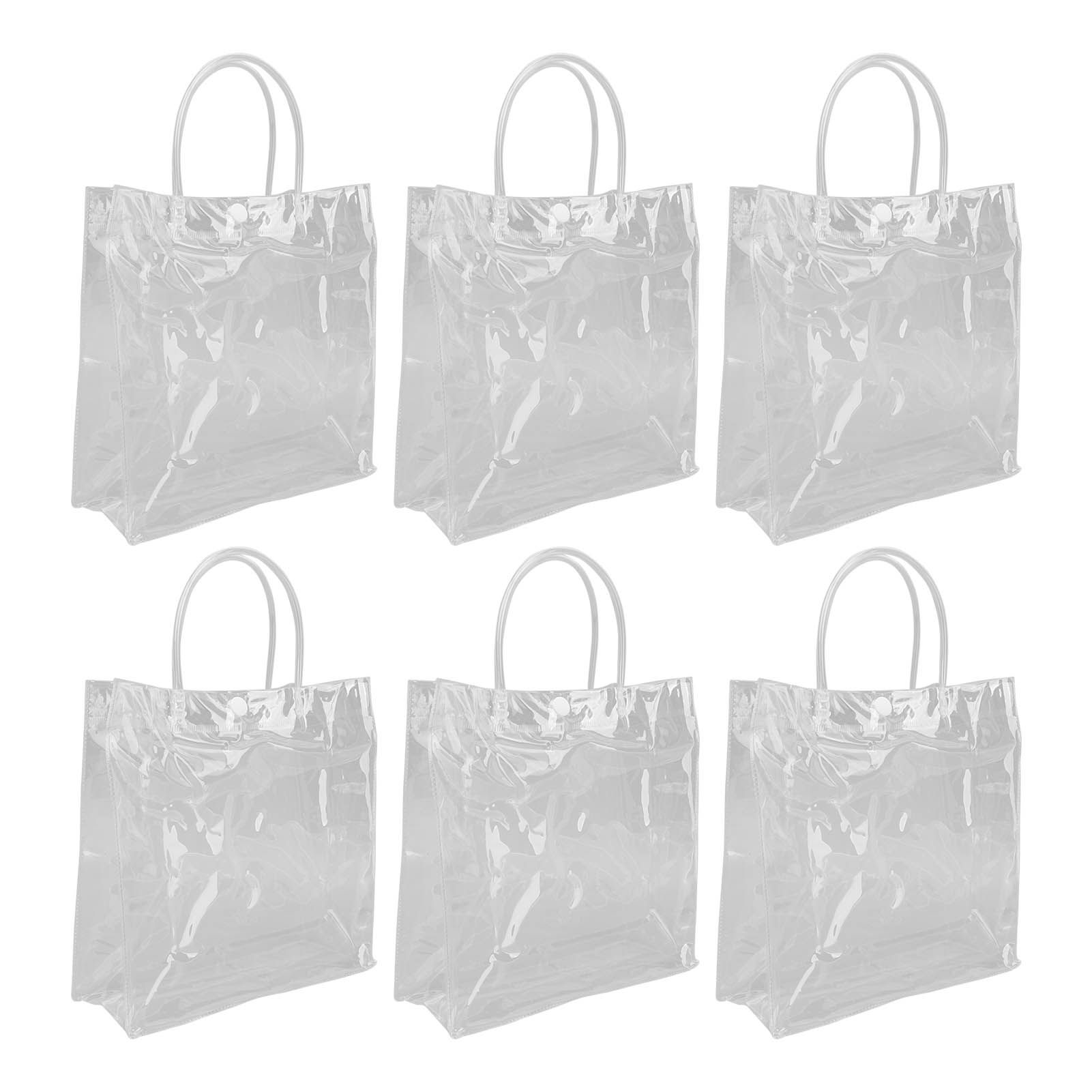 20pcs Transparent Gift Bags Large Capacity Simple Multifunctional 20cmx20cmx8cm PVC Goodie Wrap Bags for Flower Candy - Image 4