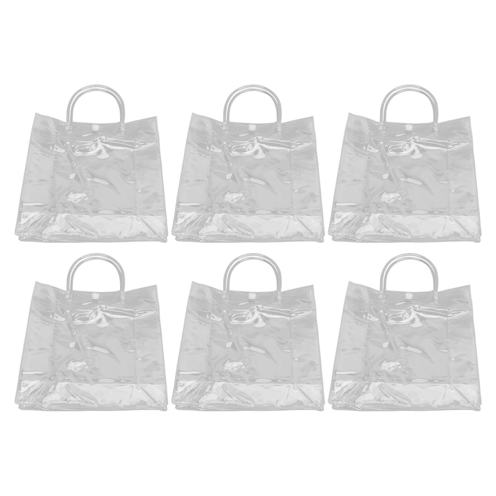 20pcs Transparent Gift Bags Large Capacity Simple Multifunctional 20cmx20cmx8cm PVC Goodie Wrap Bags for Flower Candy - Image 5
