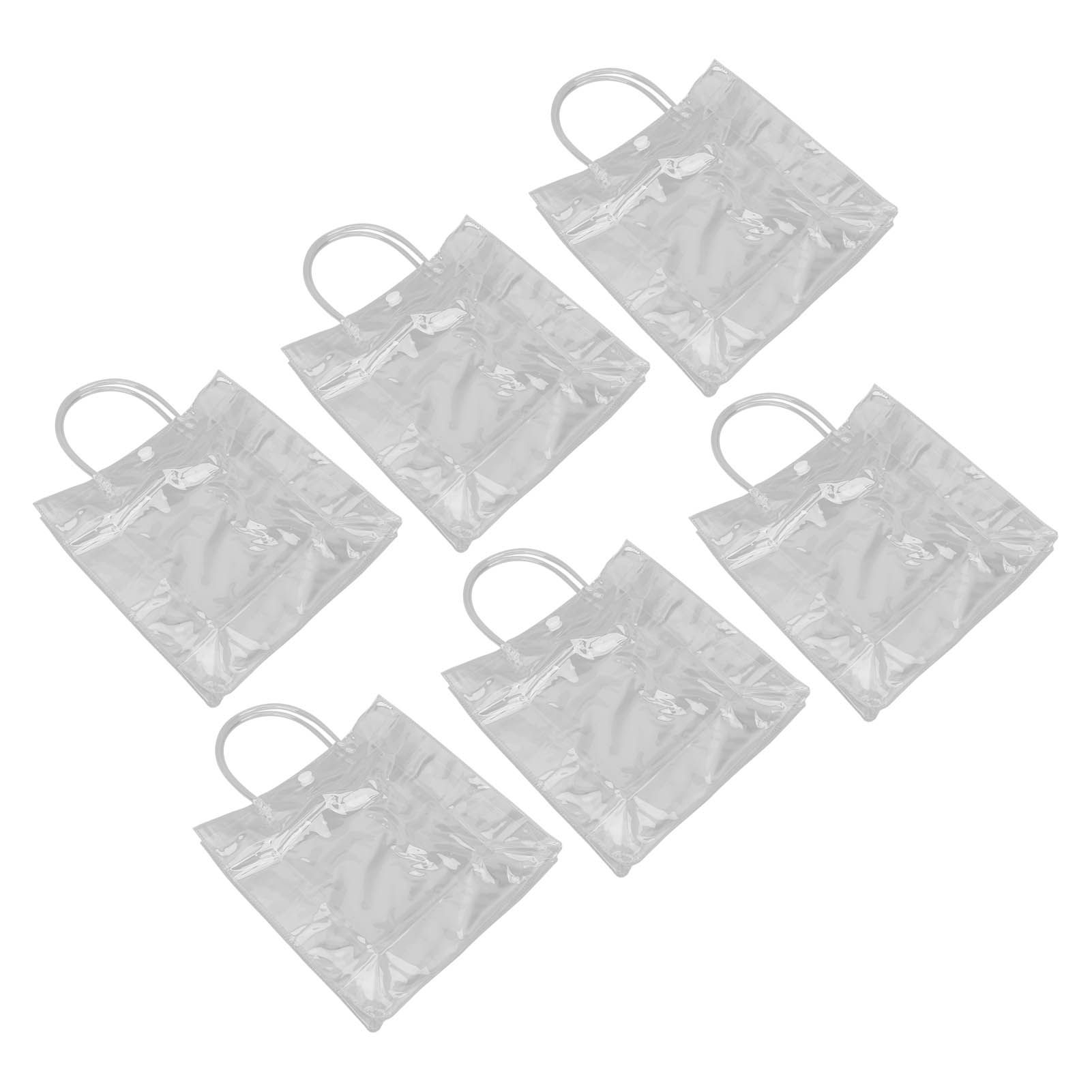 20pcs Transparent Gift Bags Large Capacity Simple Multifunctional 20cmx20cmx8cm PVC Goodie Wrap Bags for Flower Candy - Image 7