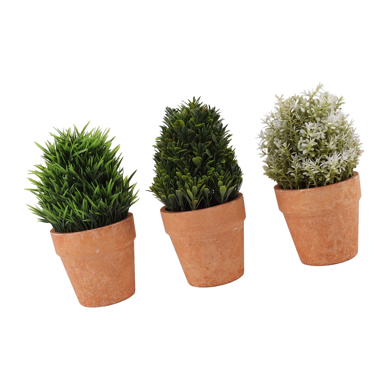 3PCS Artificial Potted Plants Set Plastic Indoor Small Fake Greenery Potted Plants for Home Bathroom Living Room Bedroom Office Desk Bookshelf Decor - Image 8