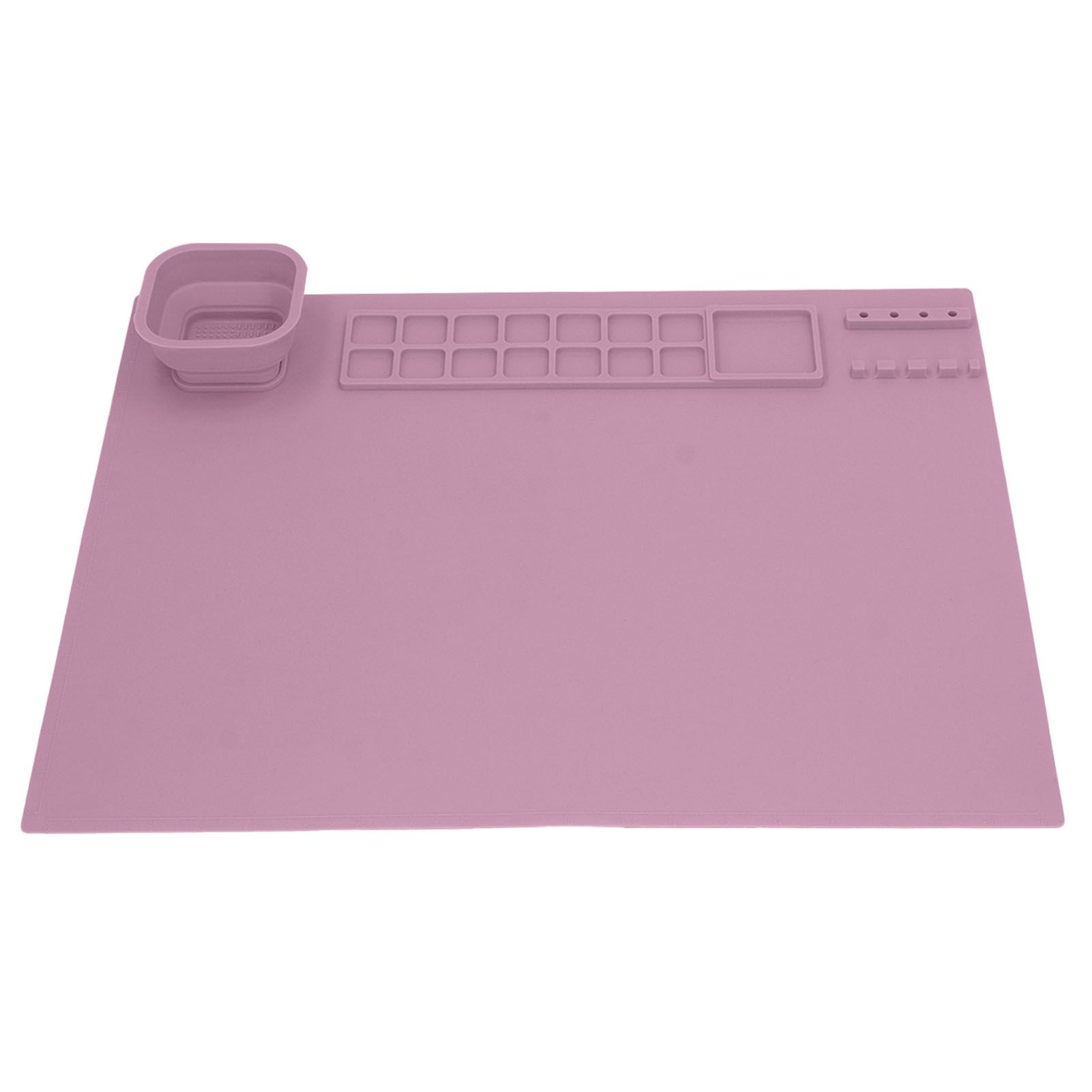 Silicone Painting Mat with Cup DIY Cultivate Artistic Talent Easy To Wipe Silicone Art Mat for Boys Girls Art Supplies Pink - Image 8